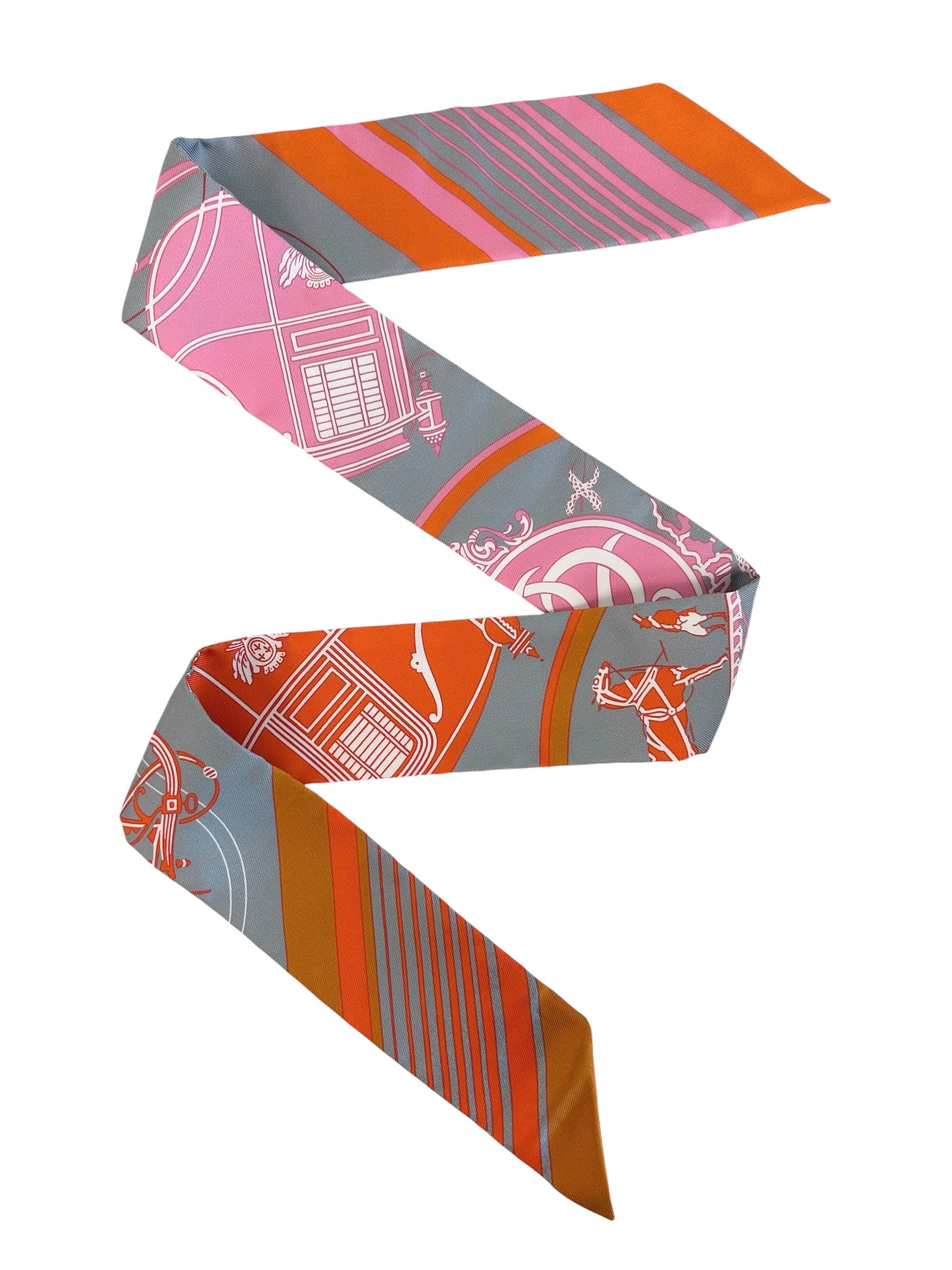 “Ex-Libris” Silk Twilly