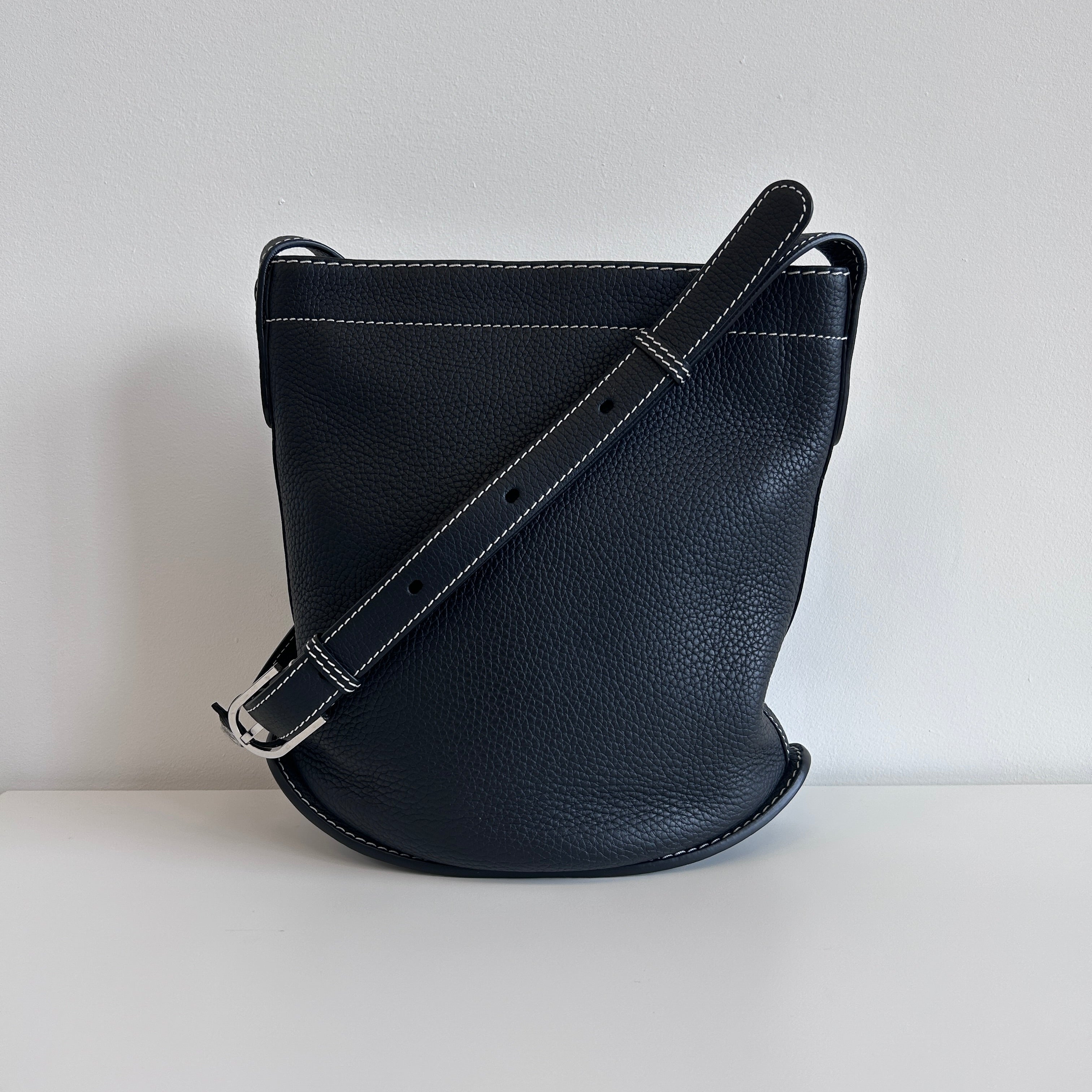 Black Pin Daily Taurillon Soft Surprique Messenger Bag w/SHW