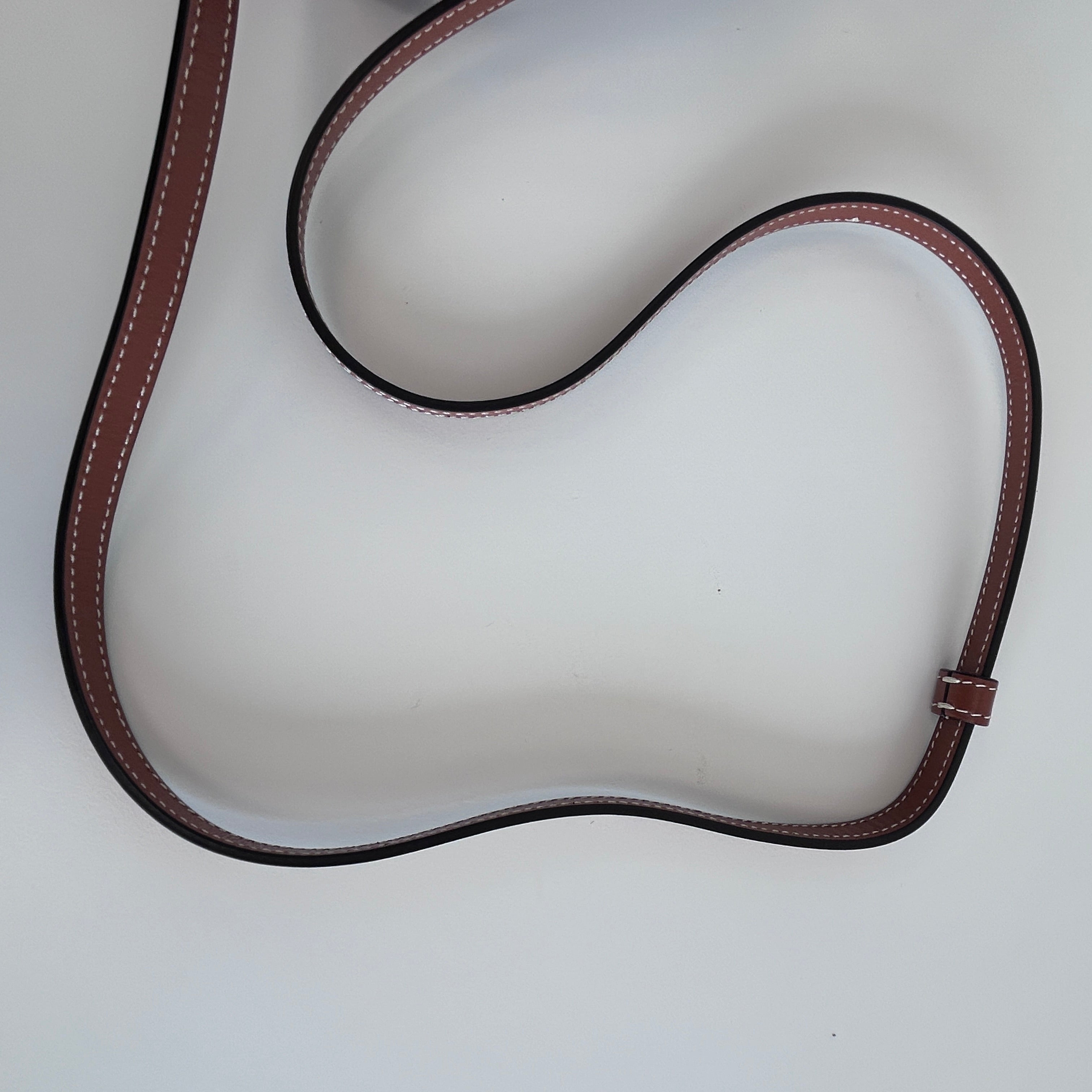 St. Tropez Vertical Canvas/Leather Mini Tote w/GHW
