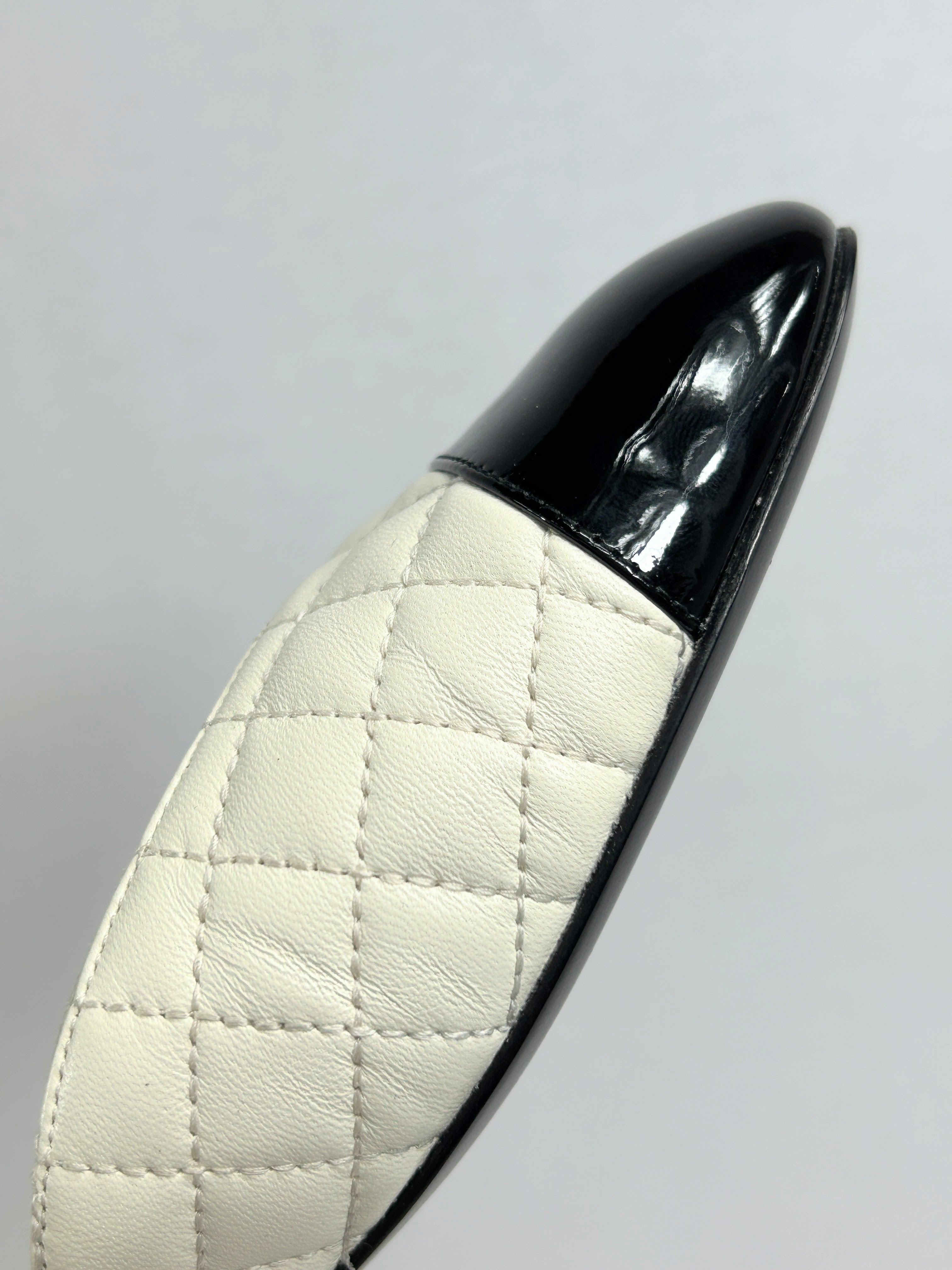 Ivory/Black Mary Jane Leather Shoes