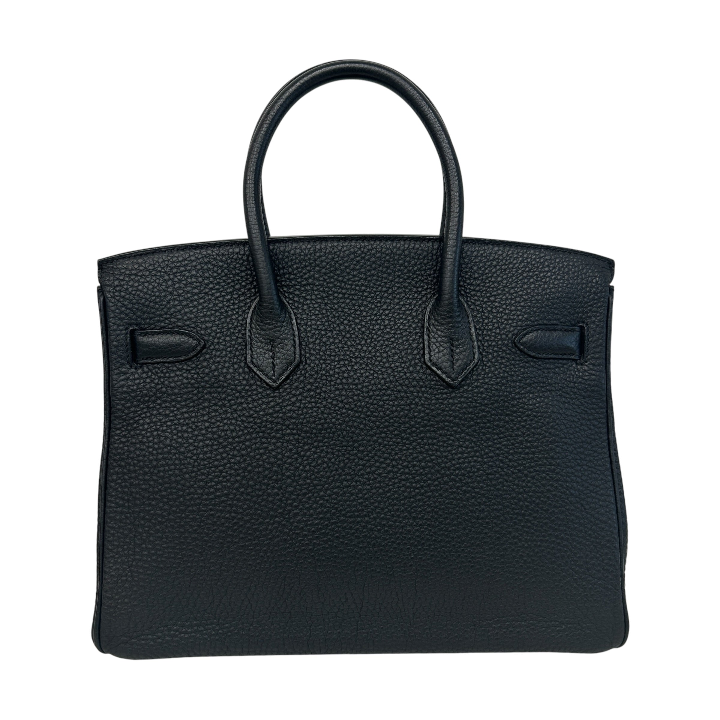 Black Clemence Leather Birkin 30 Bag w/PHW