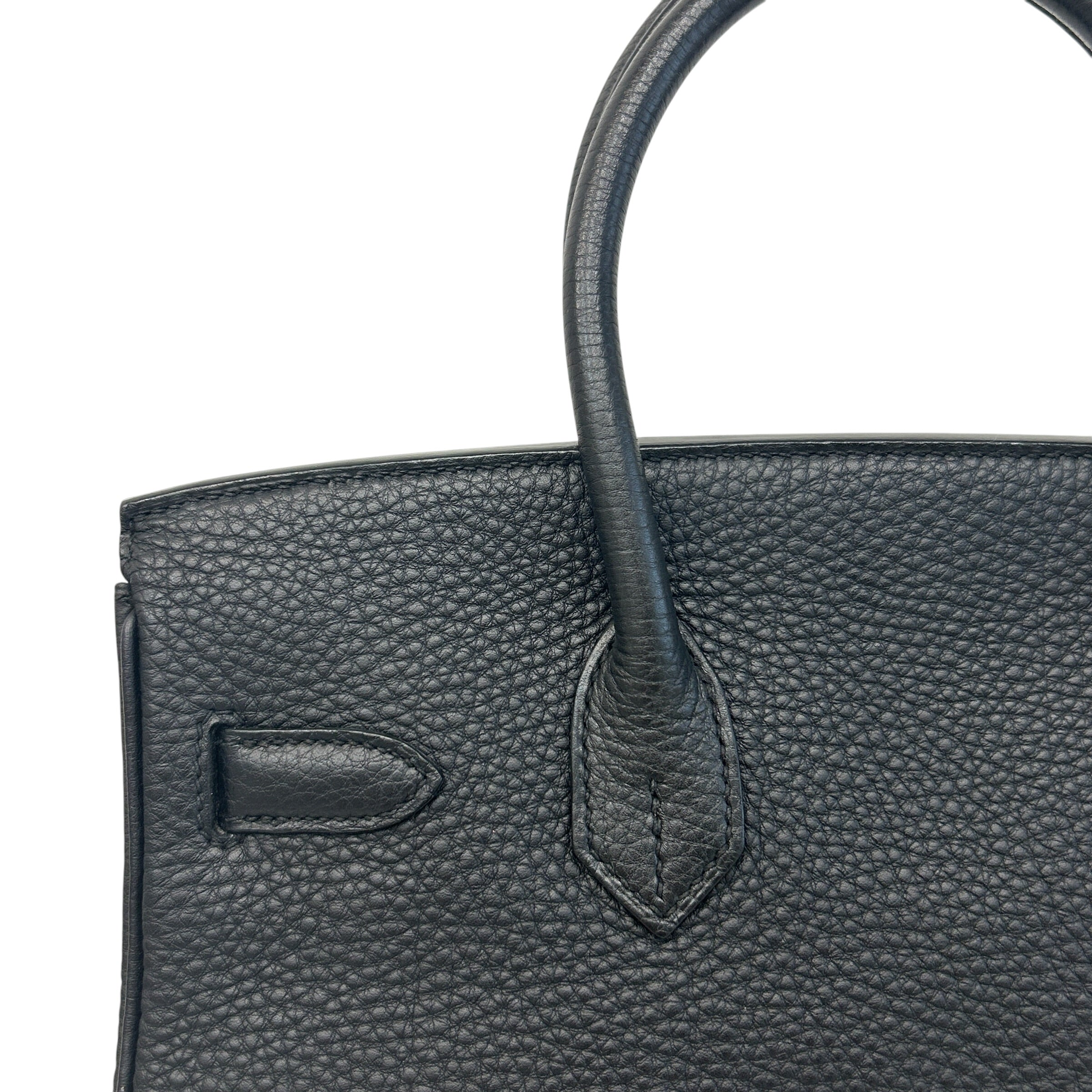 Black Clemence Leather Birkin 30 Bag w/PHW