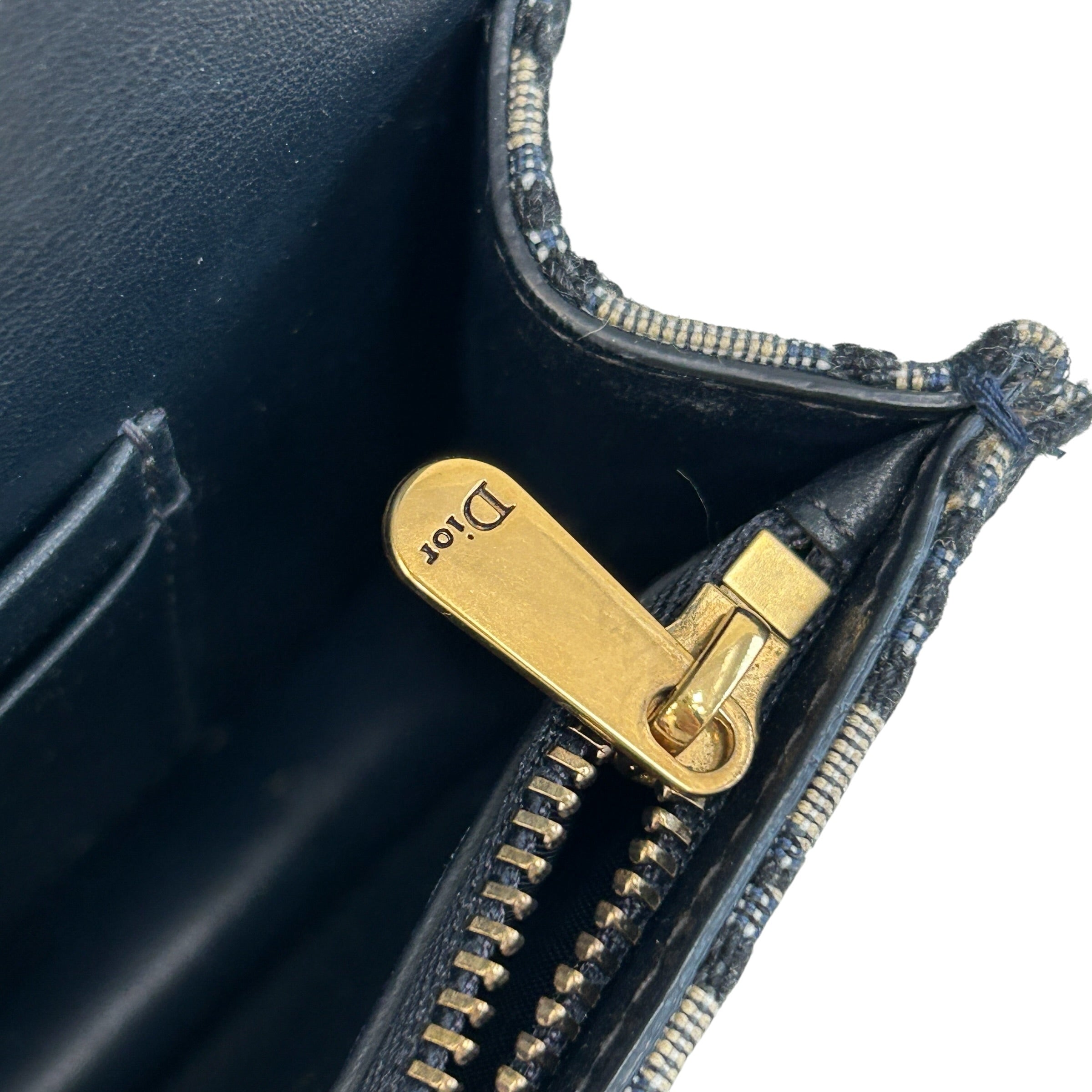 Blue Oblique Saddle Belt Bag w/GHW
