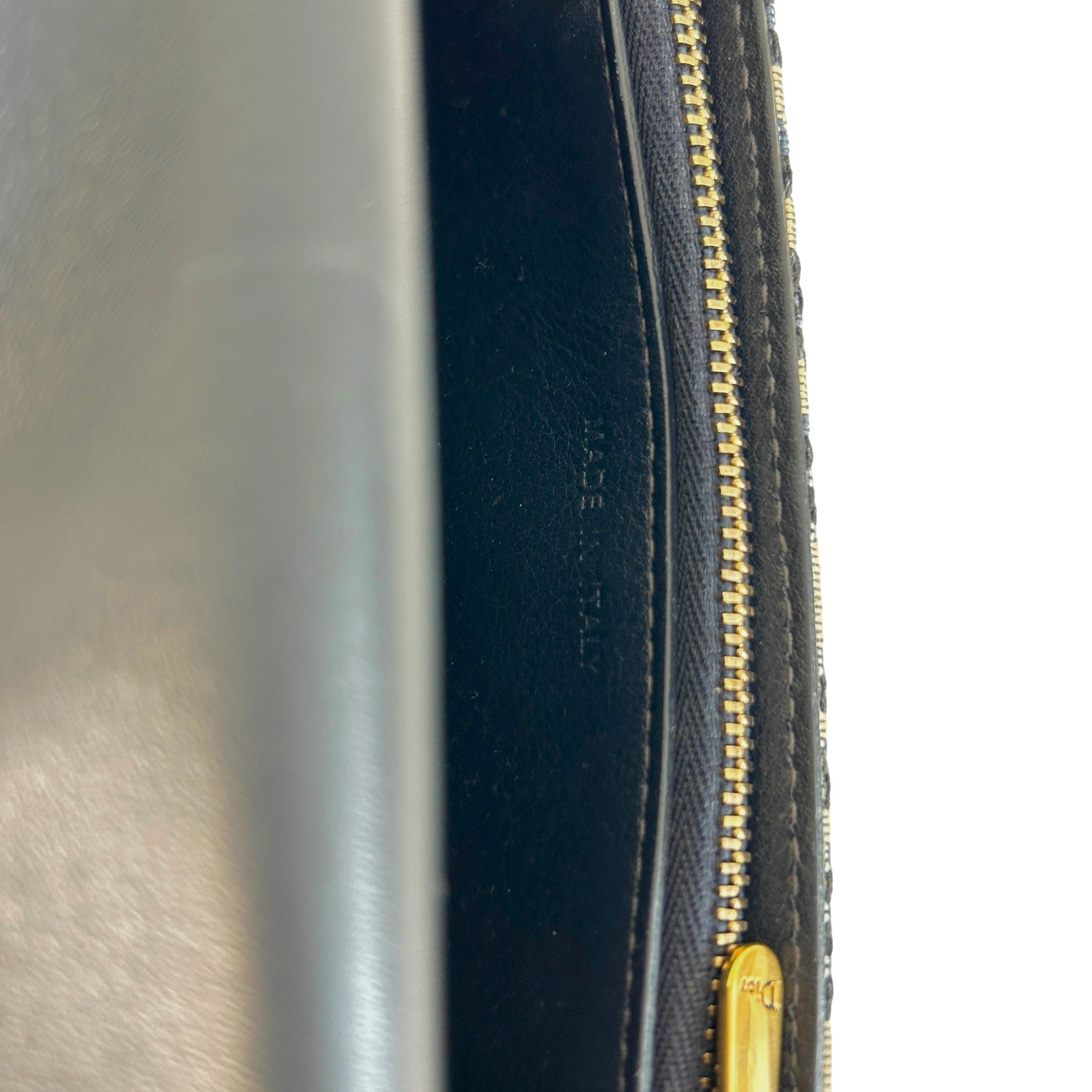 Blue Oblique Saddle Belt Bag w/GHW