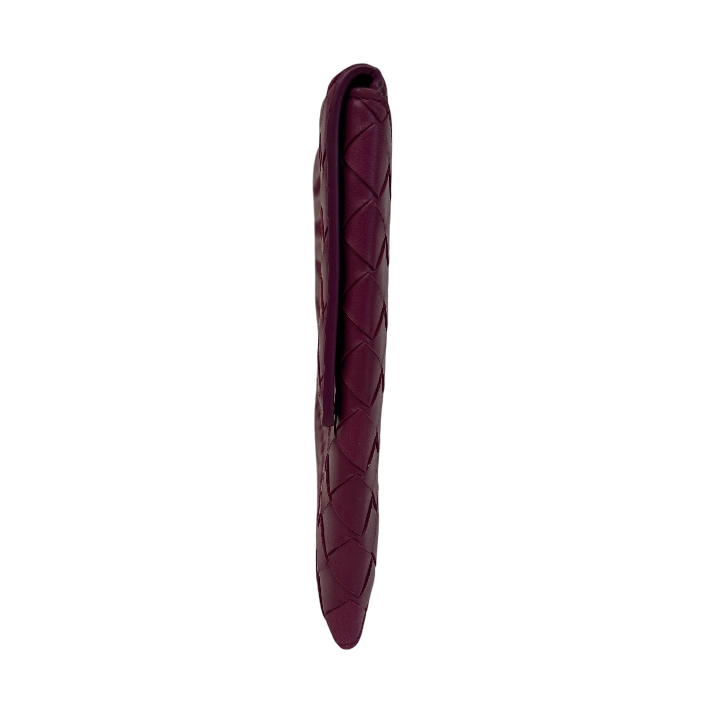 Purple Nappa Intrecciato Flap Pouch