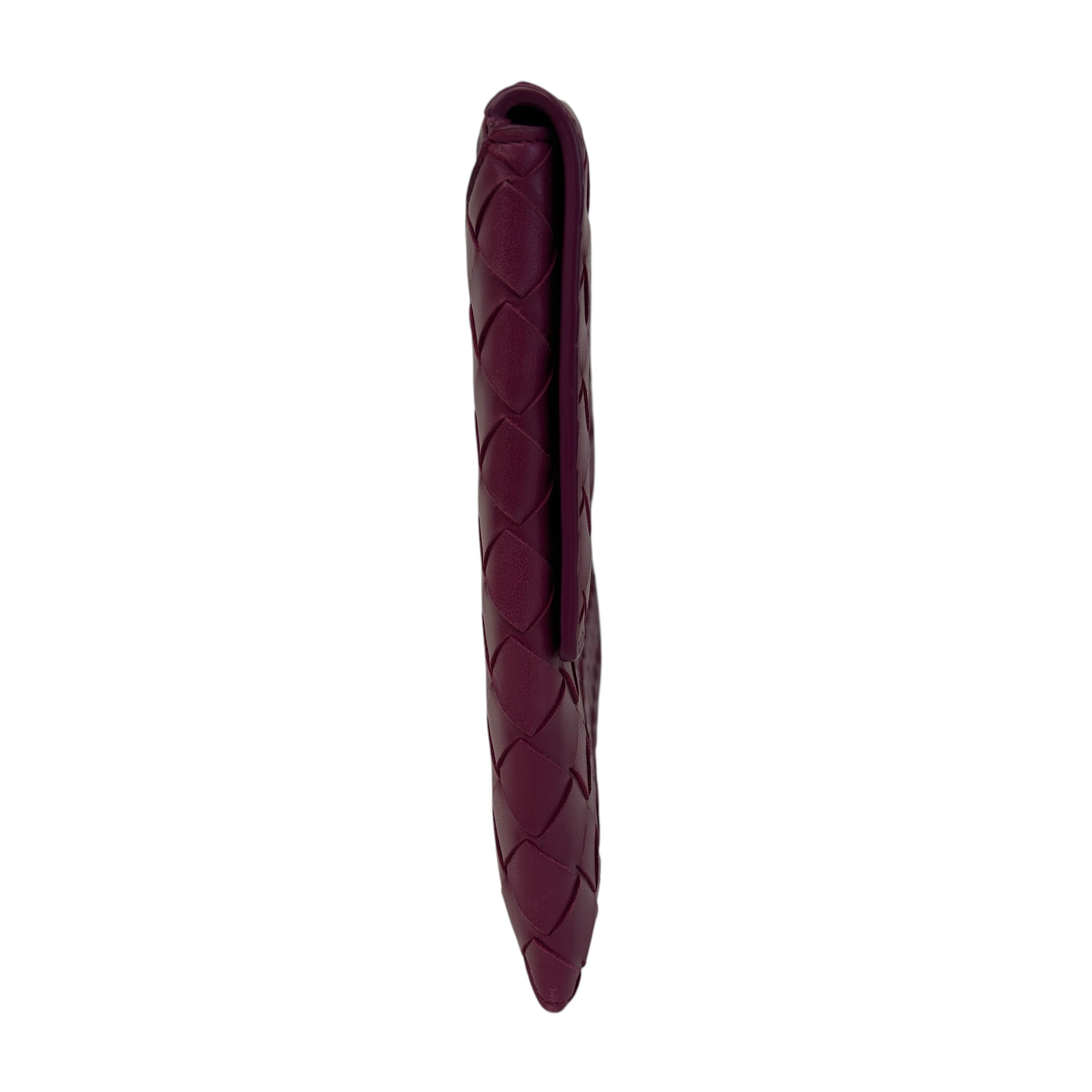 Purple Nappa Intrecciato Flap Pouch