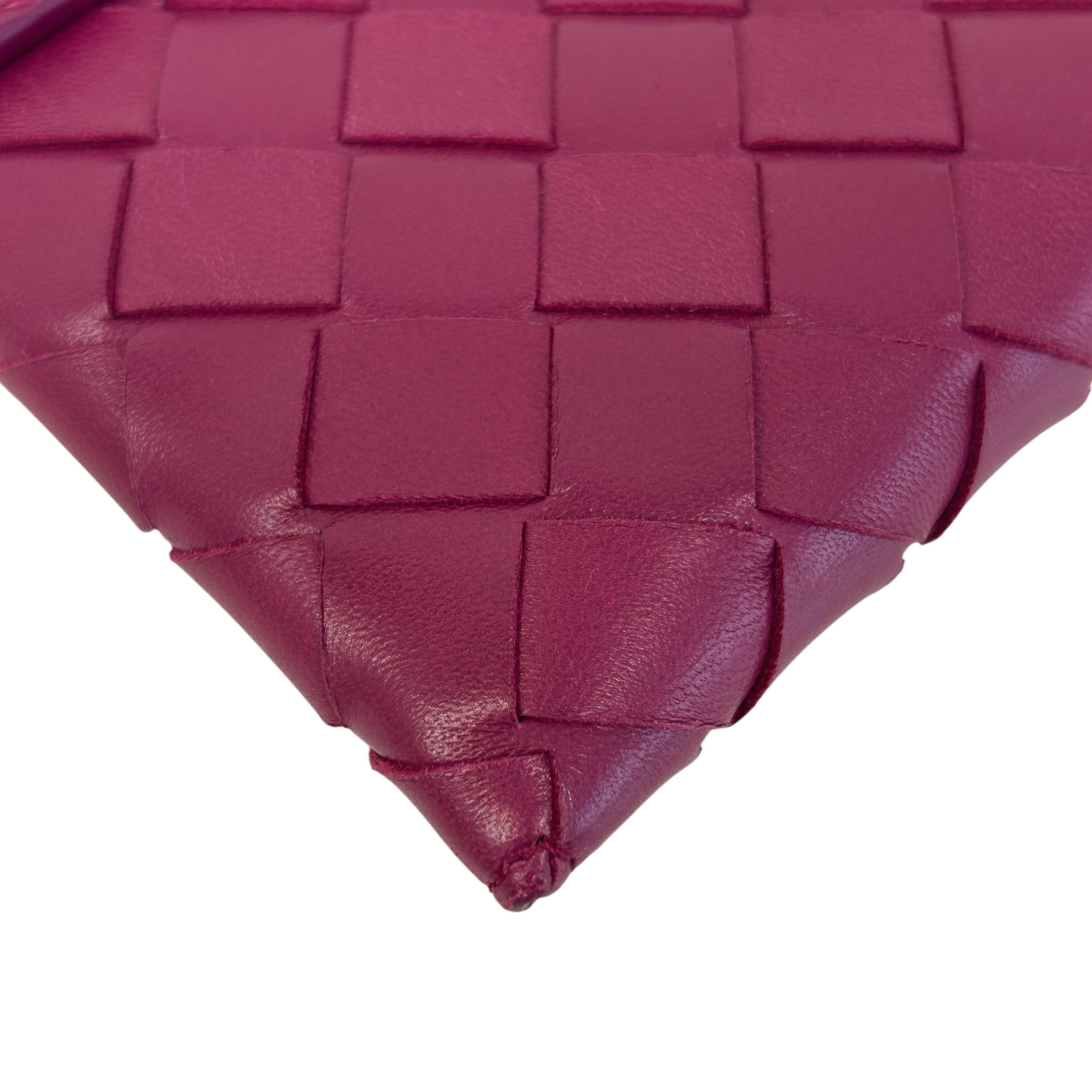 Purple Nappa Intrecciato Flap Pouch