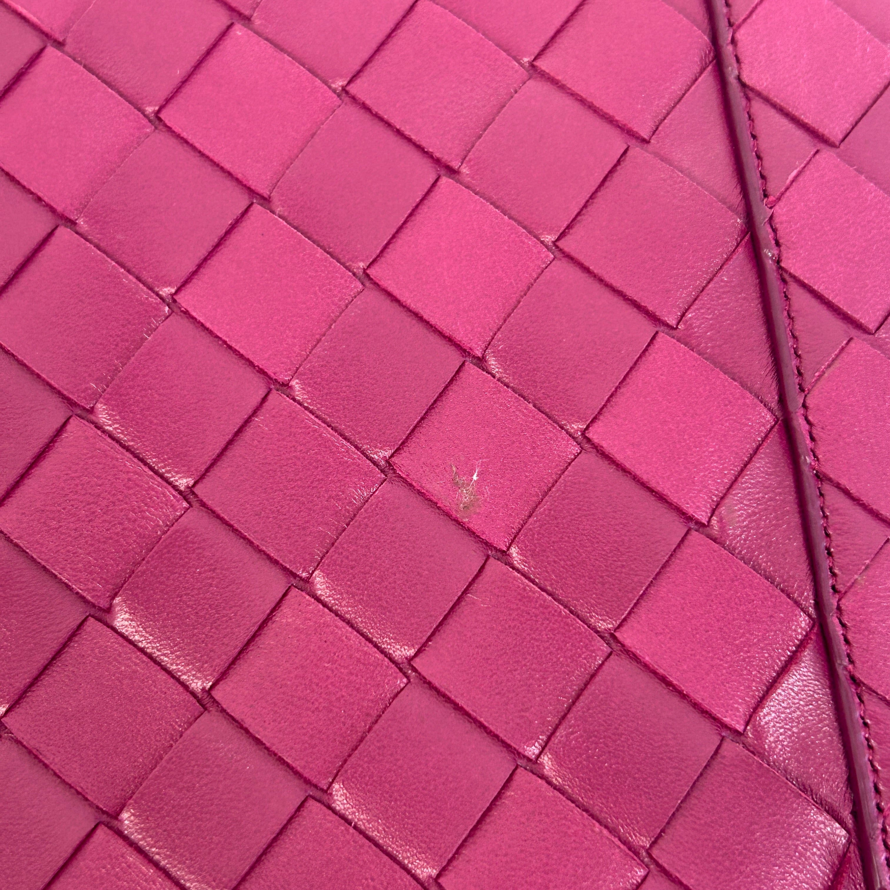 Purple Nappa Intrecciato Flap Pouch
