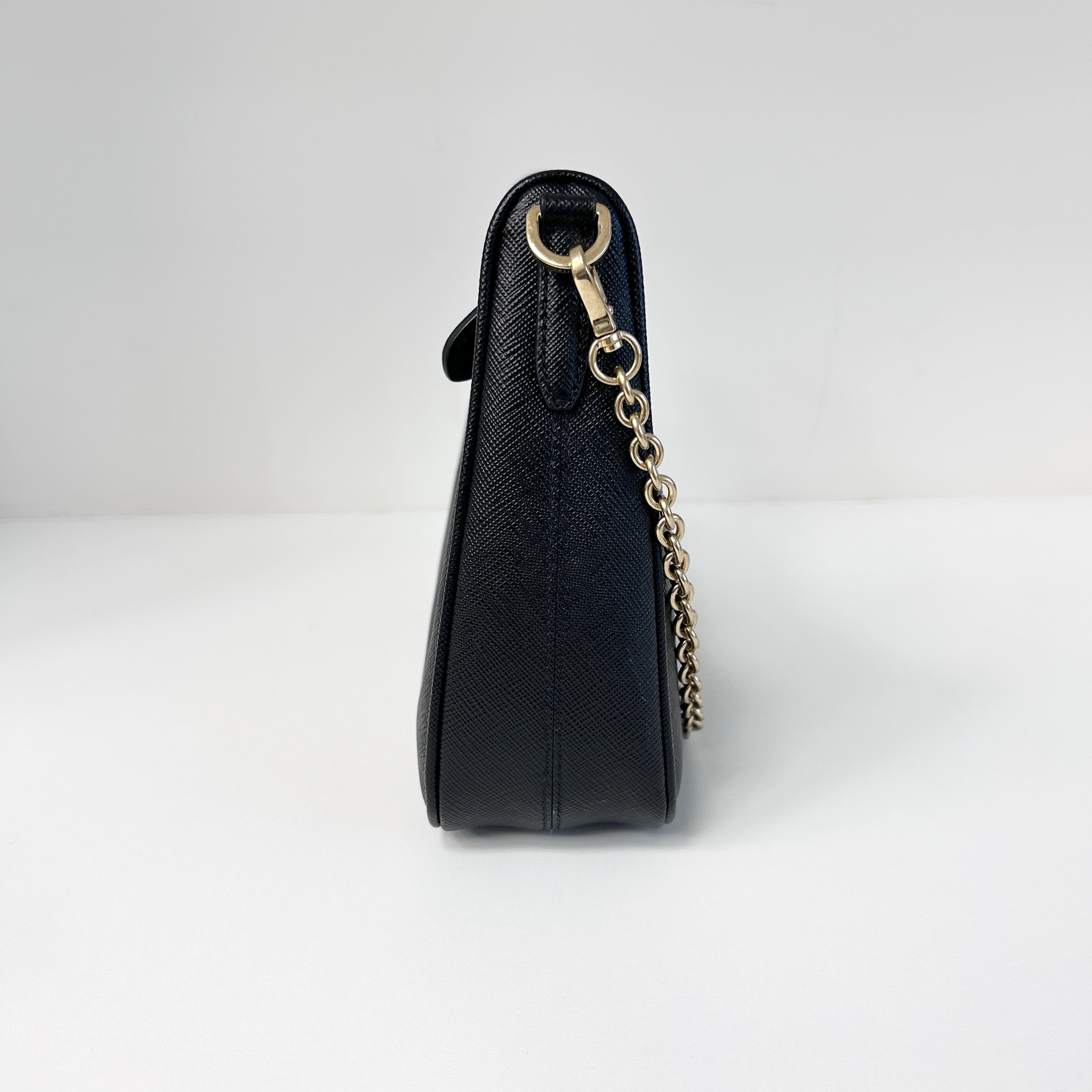 Re-Edition 2005 Black Saffiano Leather Bag w/GHW