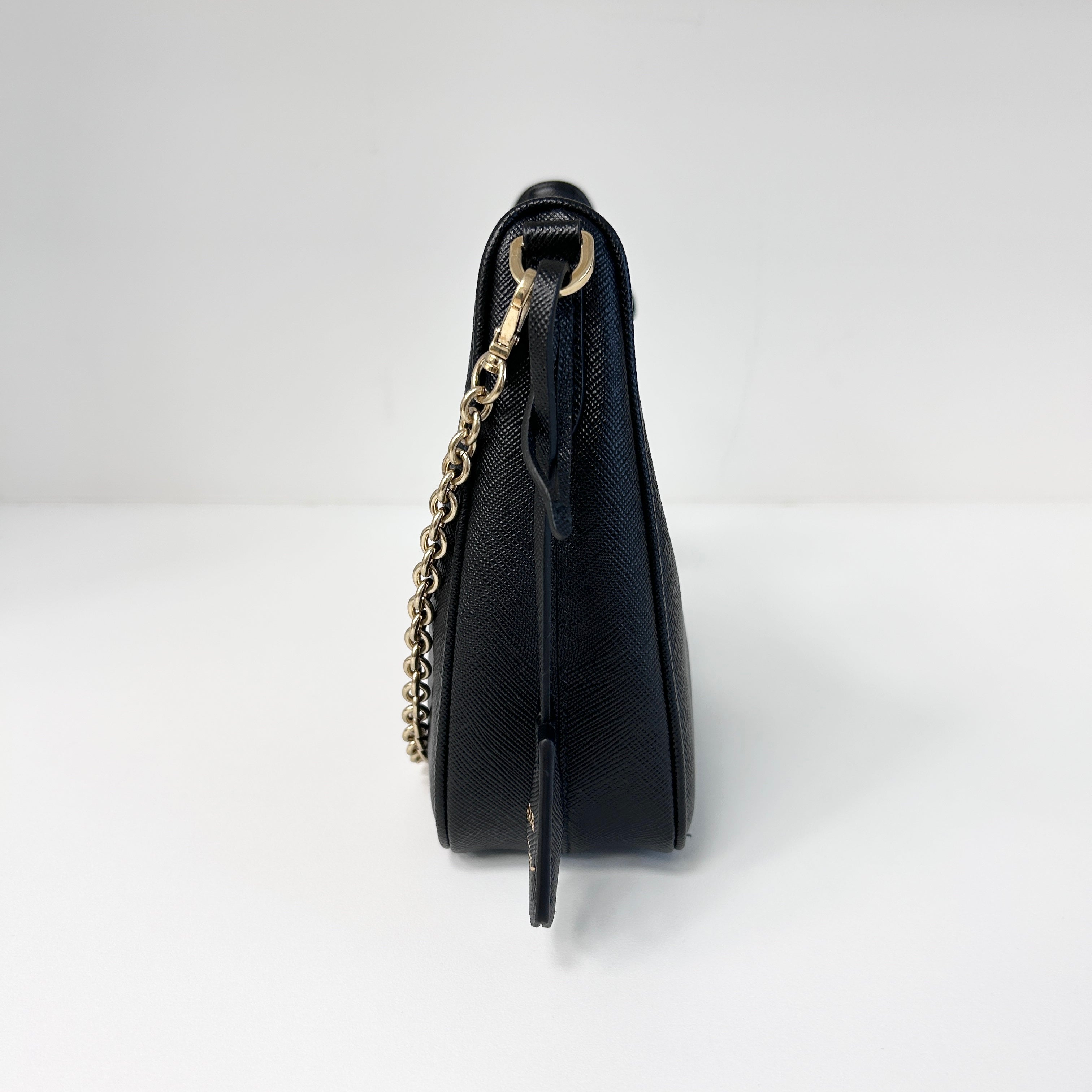 Re-Edition 2005 Black Saffiano Leather Bag w/GHW