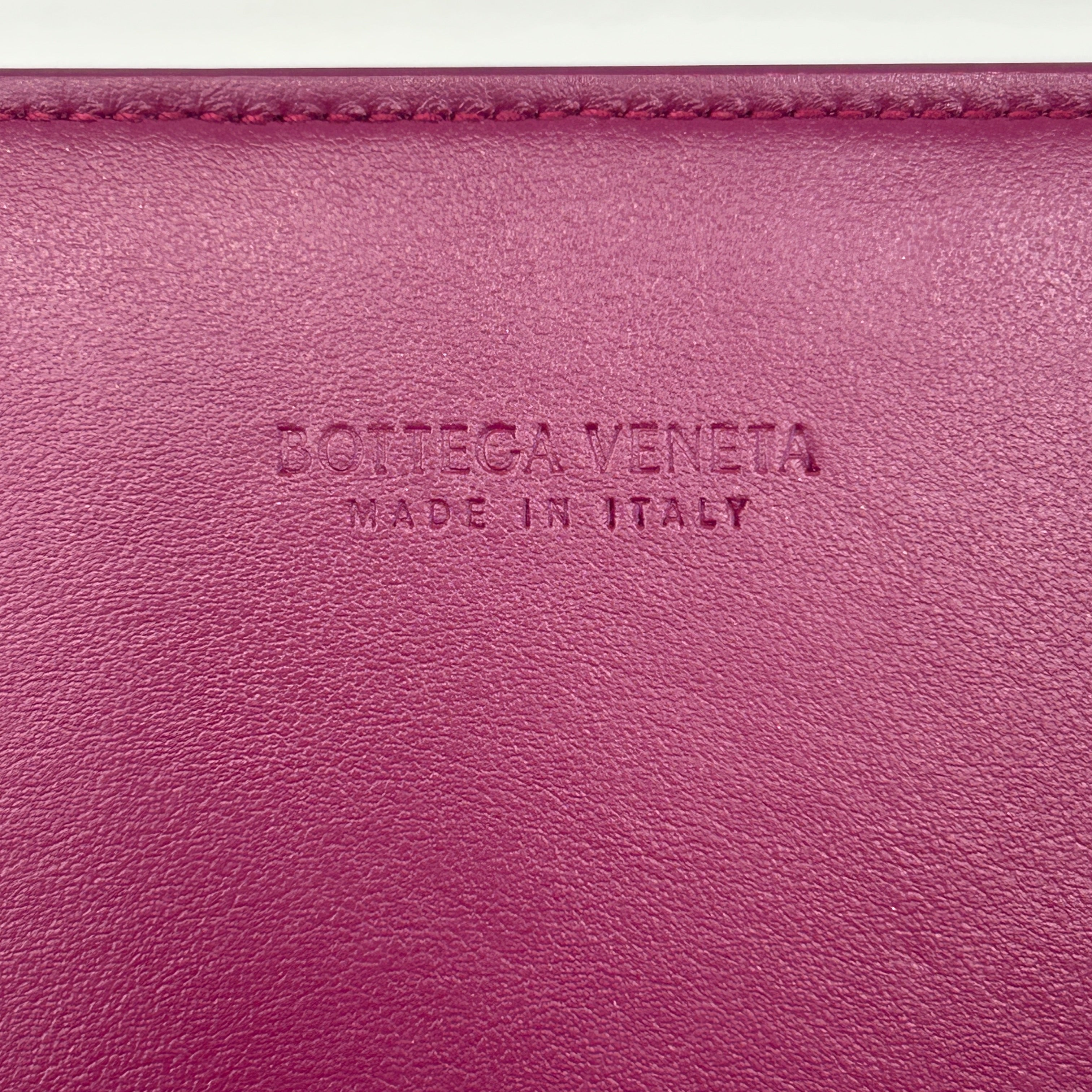 Purple Nappa Intrecciato Flap Pouch