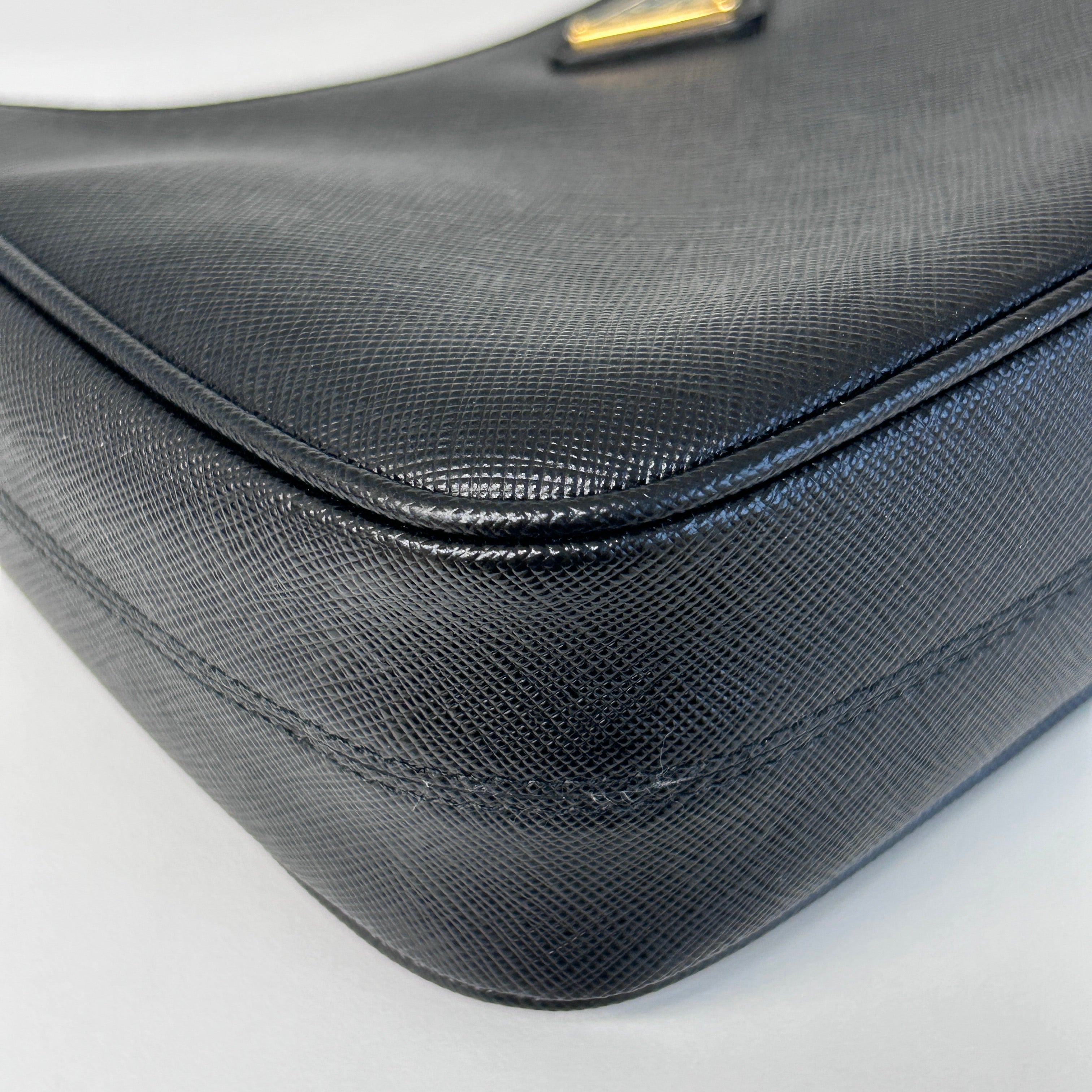 Re-Edition 2005 Black Saffiano Leather Bag w/GHW