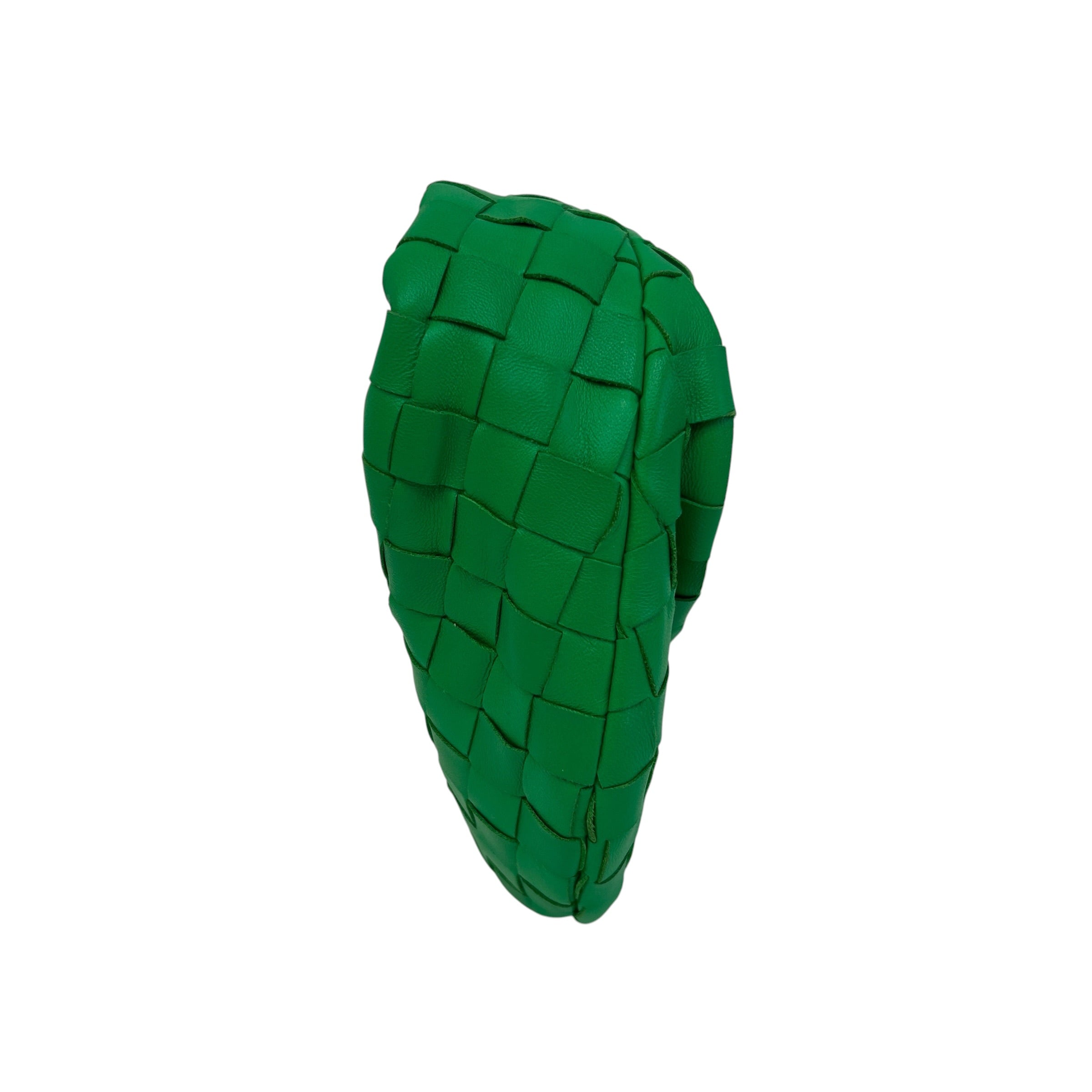 Parakeet Green Intrecciato Woven Nappa Leather Mini Jodie Bag