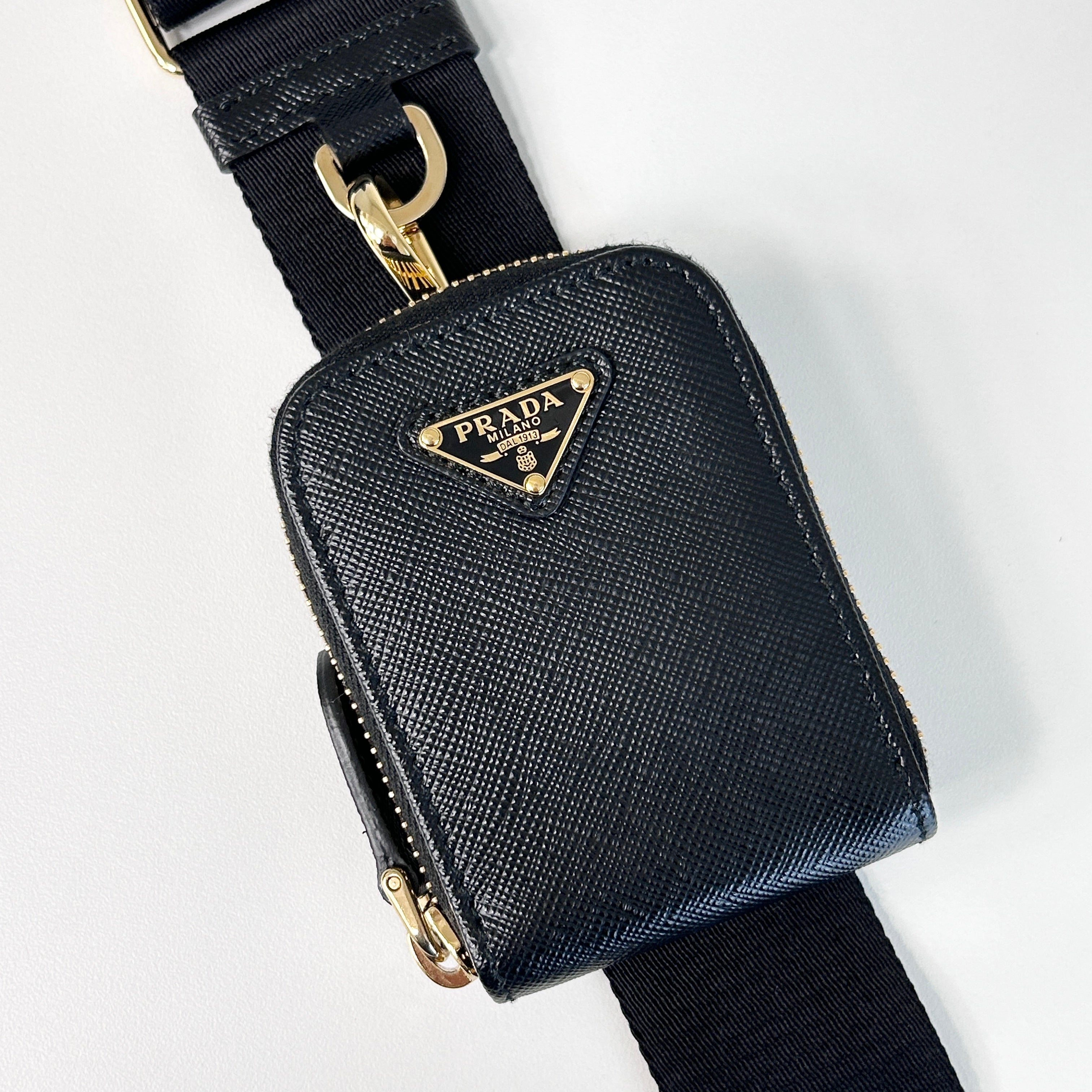Re-Edition 2005 Black Saffiano Leather Bag w/GHW
