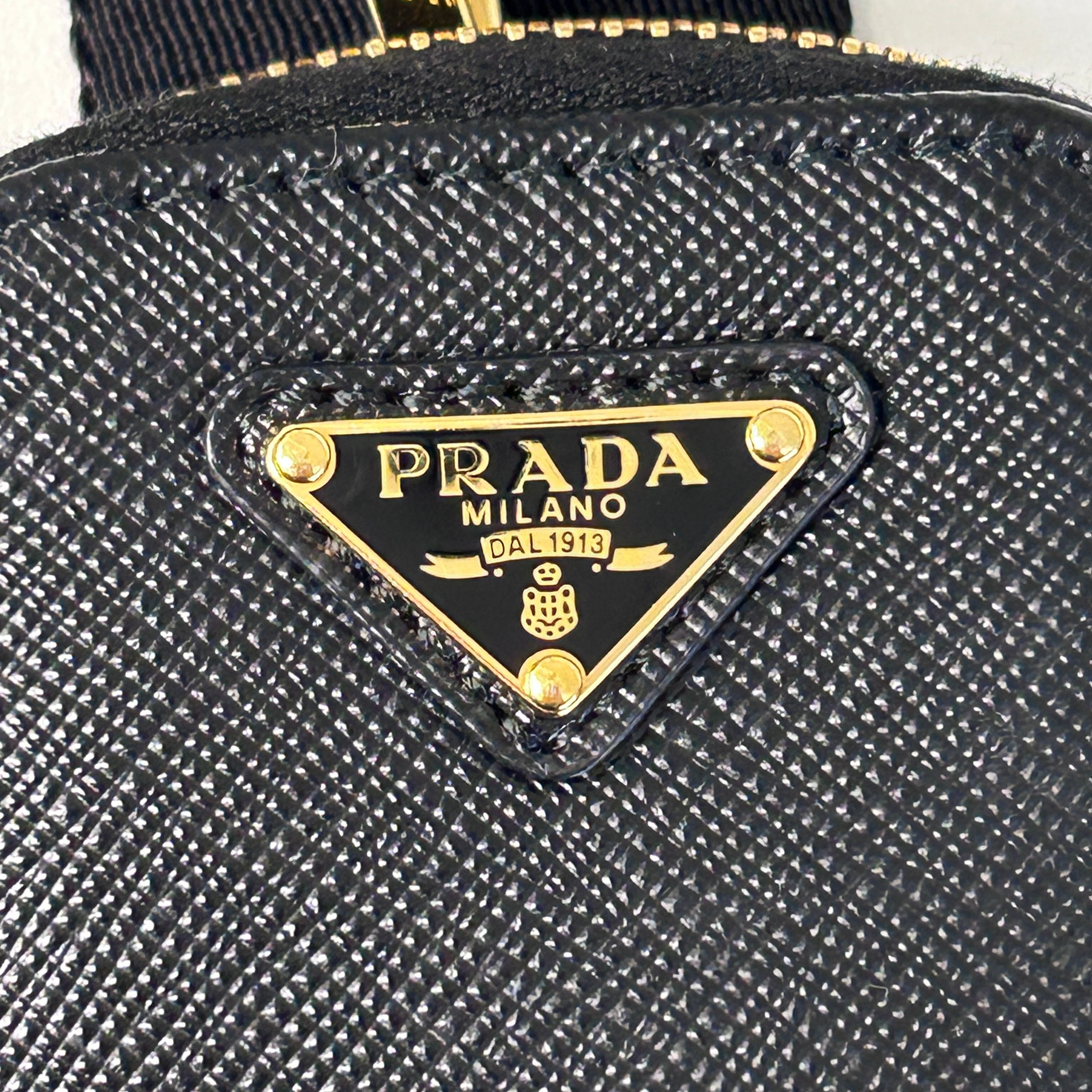 Re-Edition 2005 Black Saffiano Leather Bag w/GHW