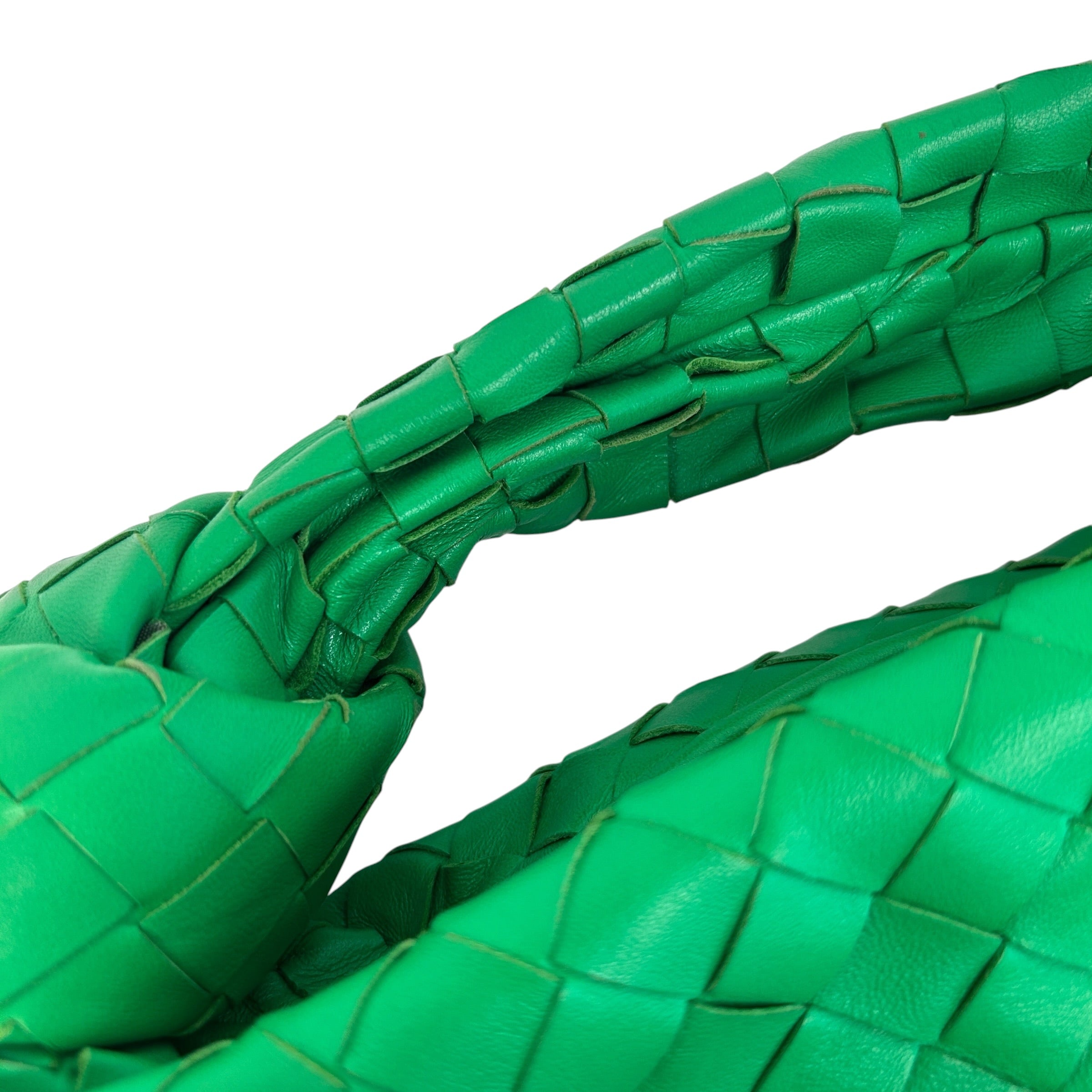 Parakeet Green Intrecciato Woven Nappa Leather Mini Jodie Bag