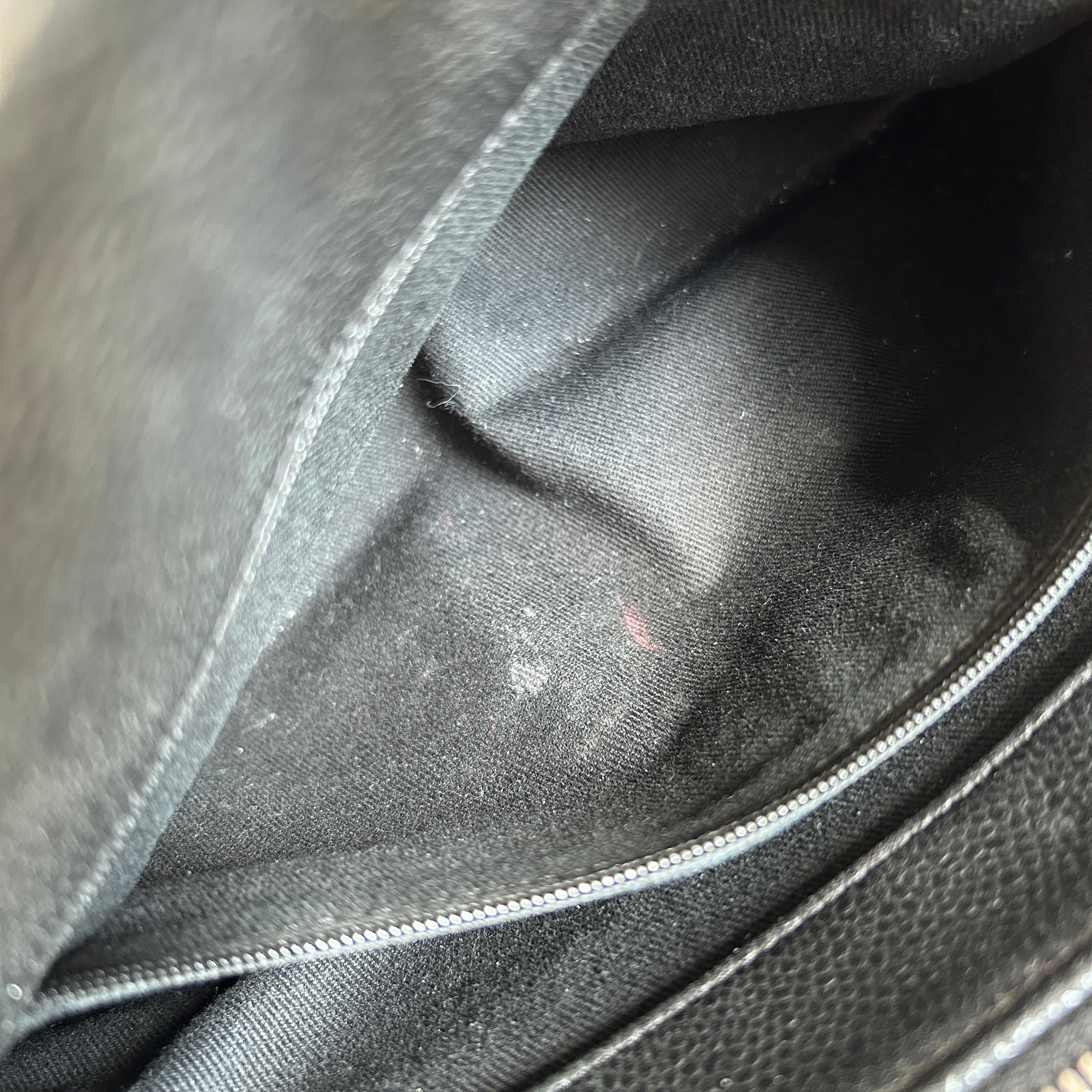 Black Quilted Caviar Leather Timeless CC Soft Shopping Tote Bag