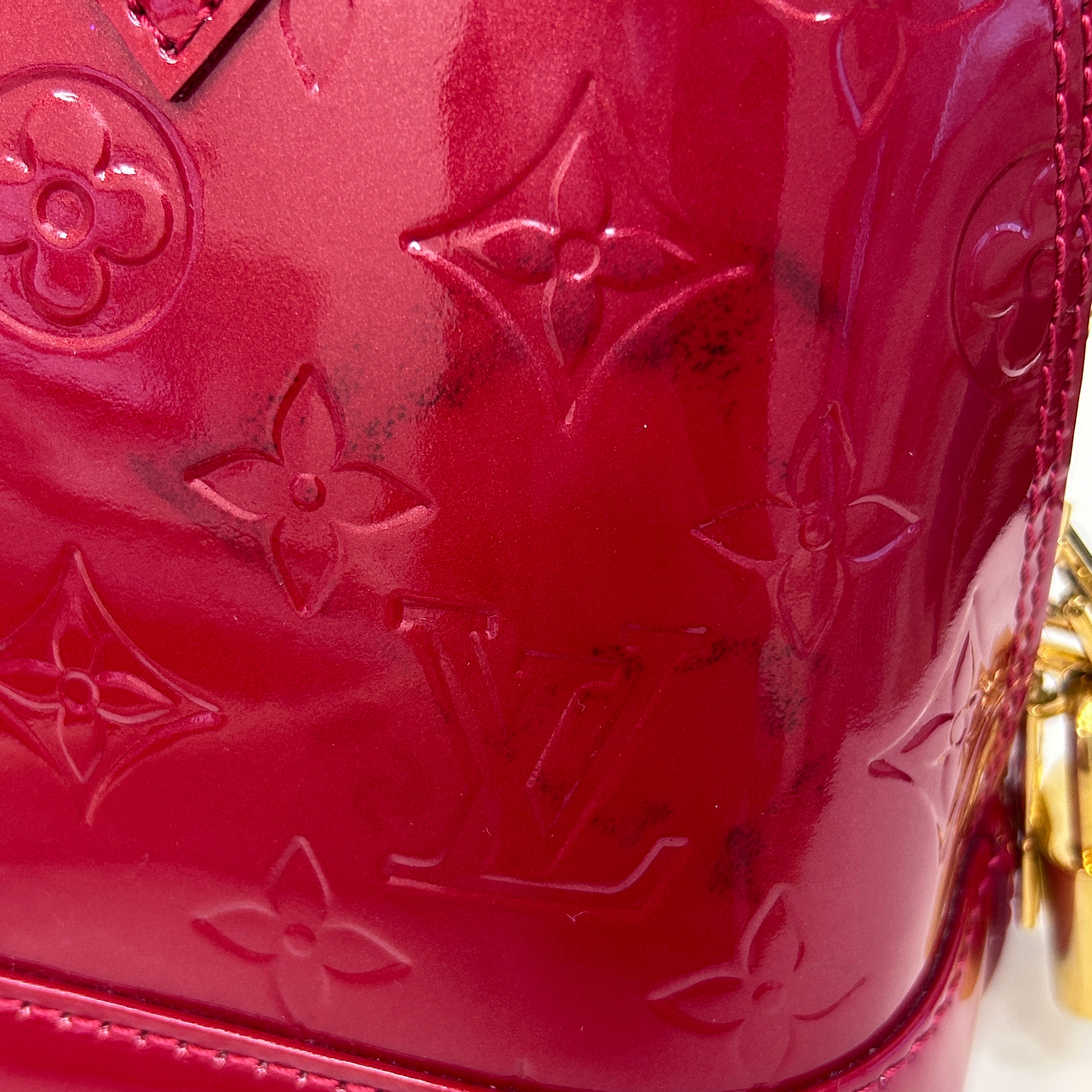 Indian Rose Monogram Vernis Leather Alma BB Bag w/GHW