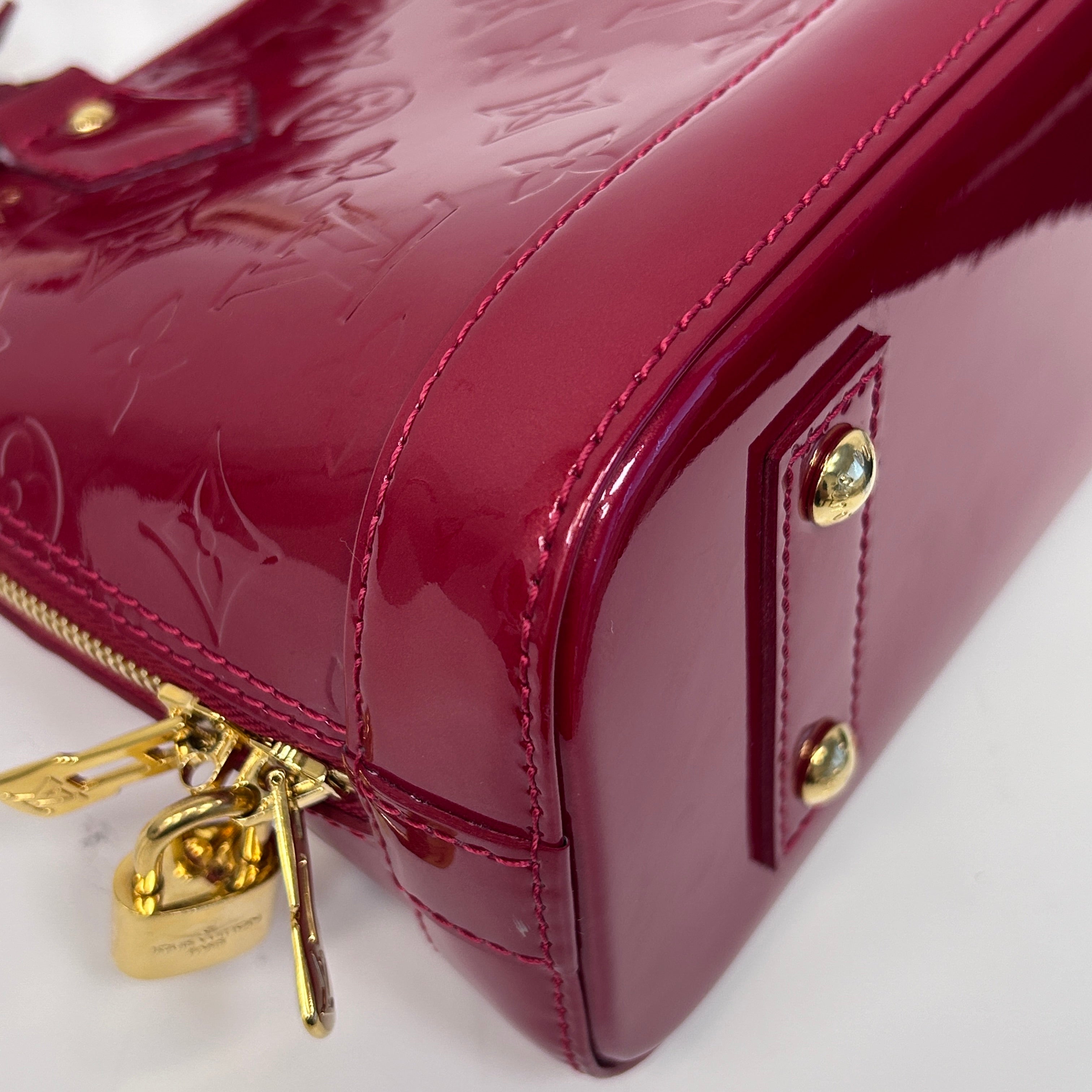 Indian Rose Monogram Vernis Leather Alma BB Bag w/GHW