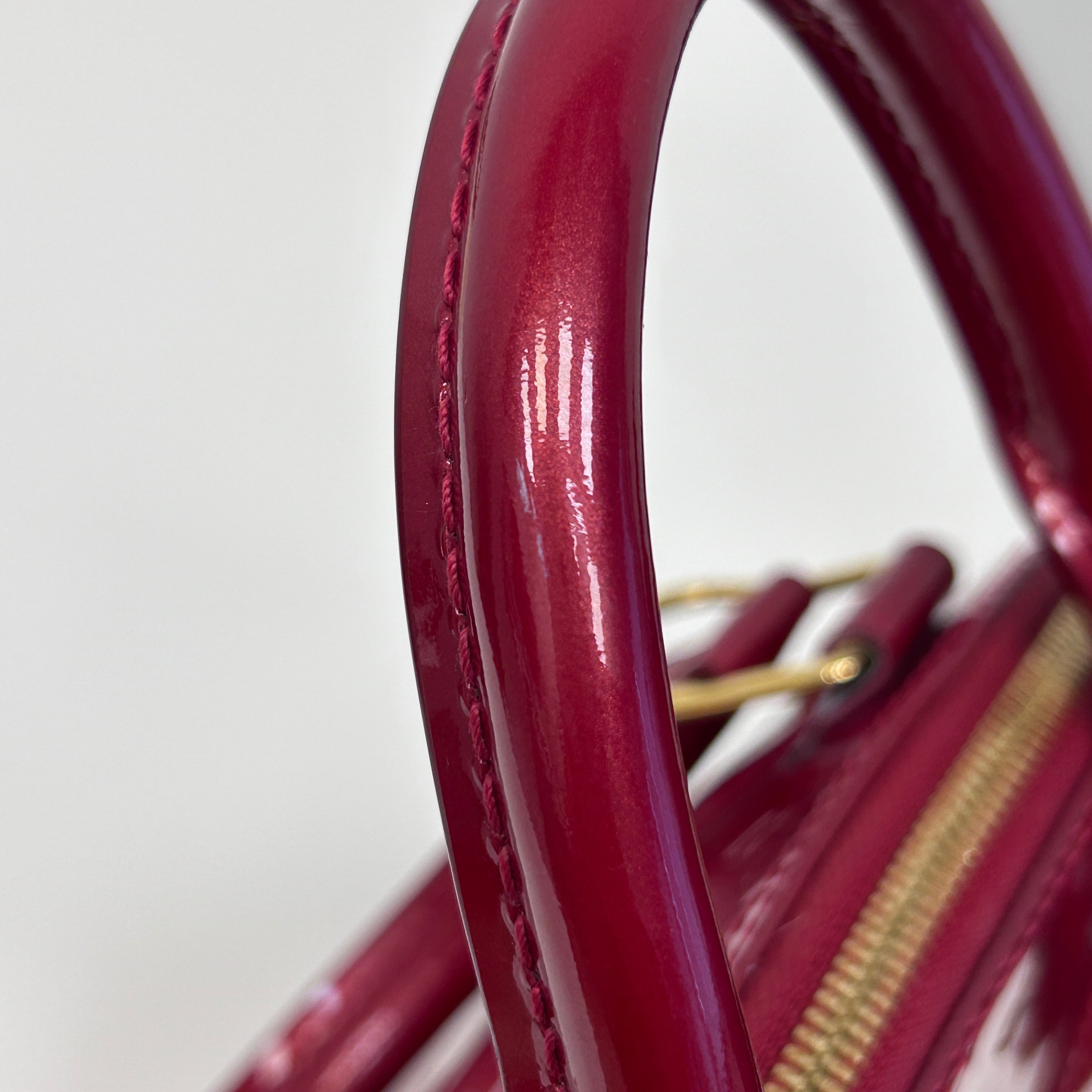 Indian Rose Monogram Vernis Leather Alma BB Bag w/GHW