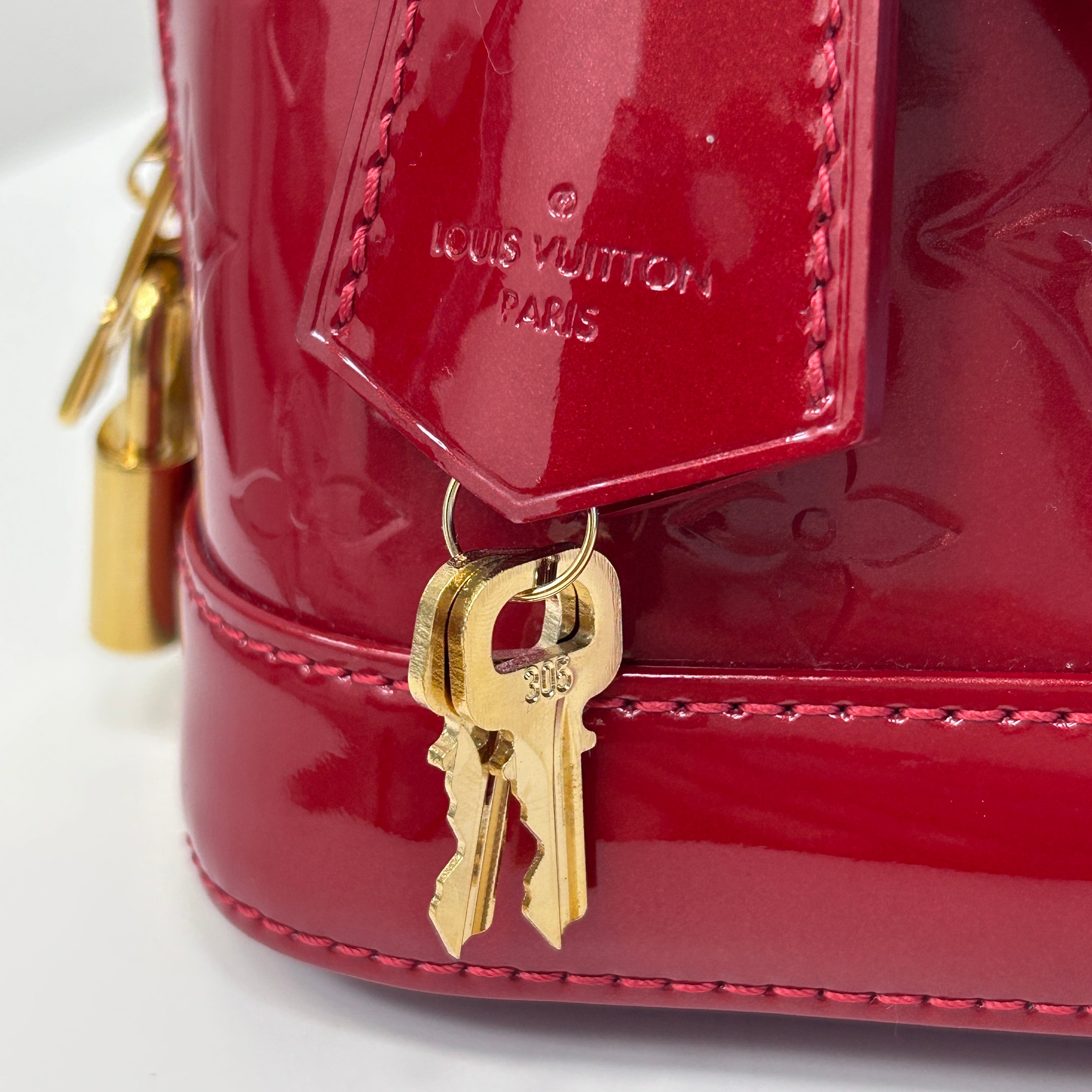 Indian Rose Monogram Vernis Leather Alma BB Bag w/GHW