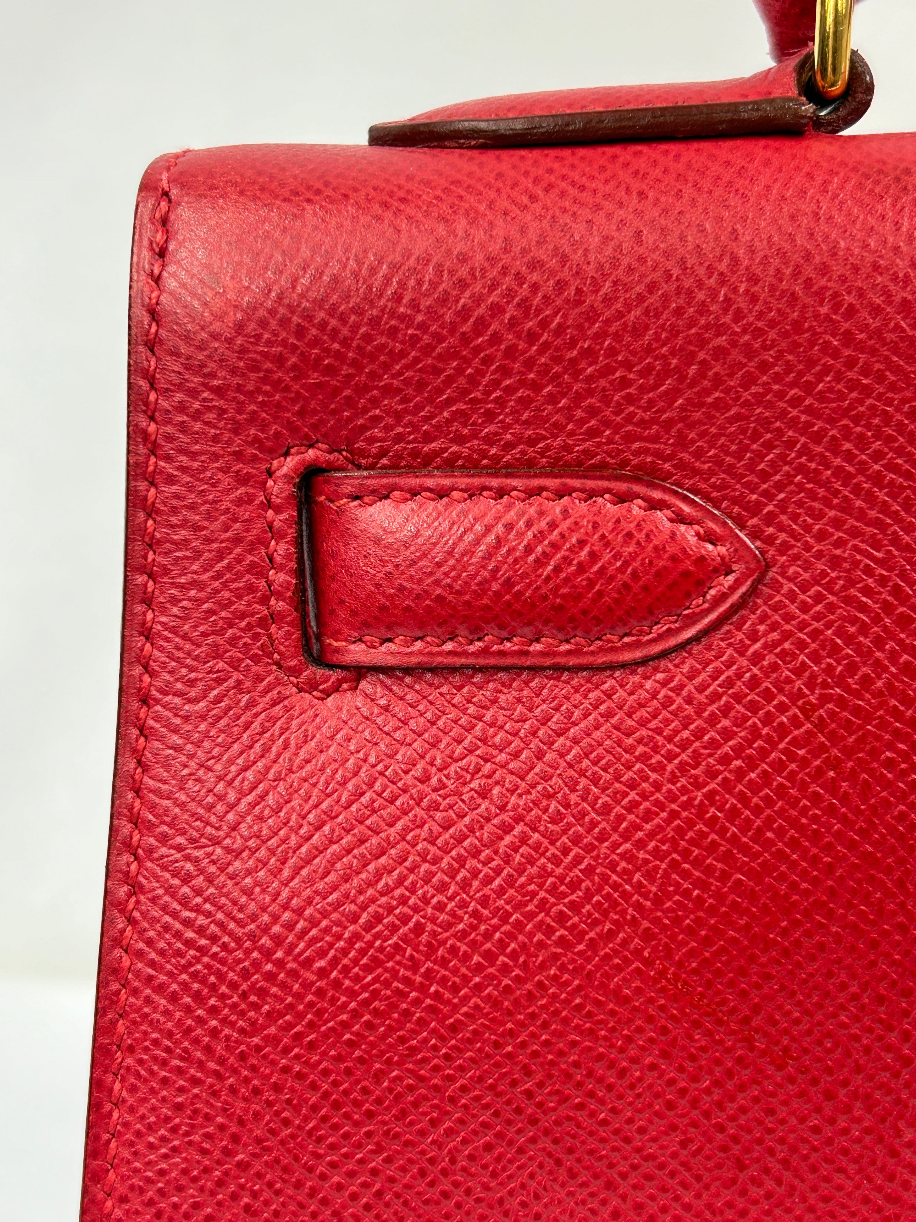 Hermes Rouge Epsom Kelly 32 w/GHW