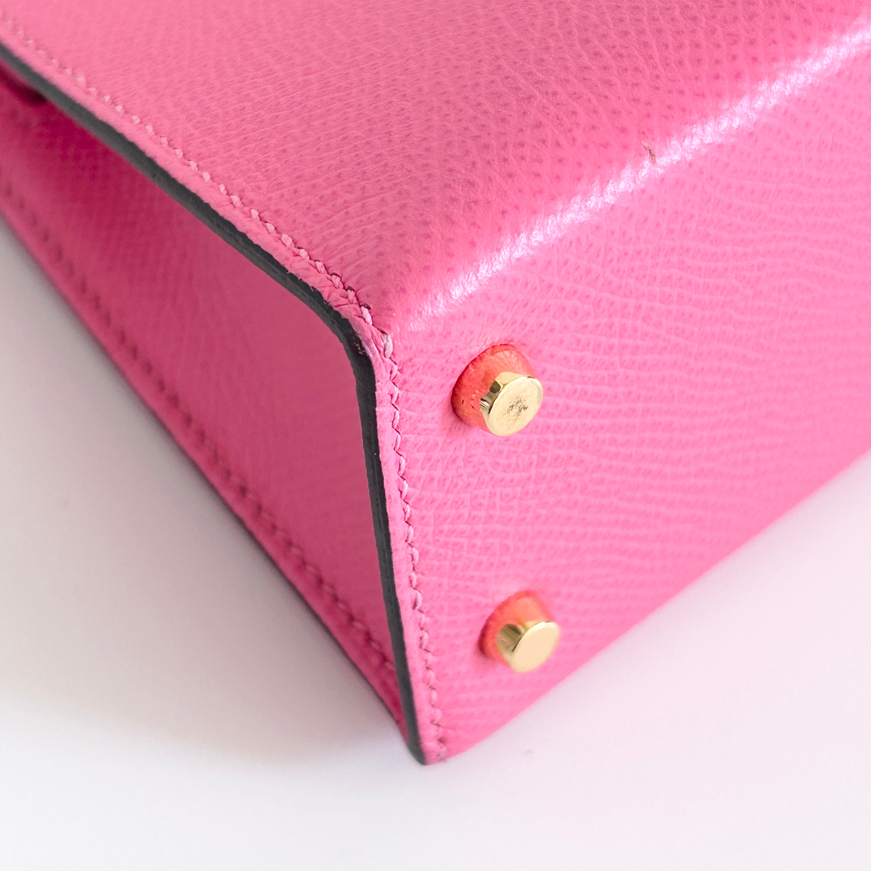Rose Lipstick Epsom Mini Kelly w/GHW