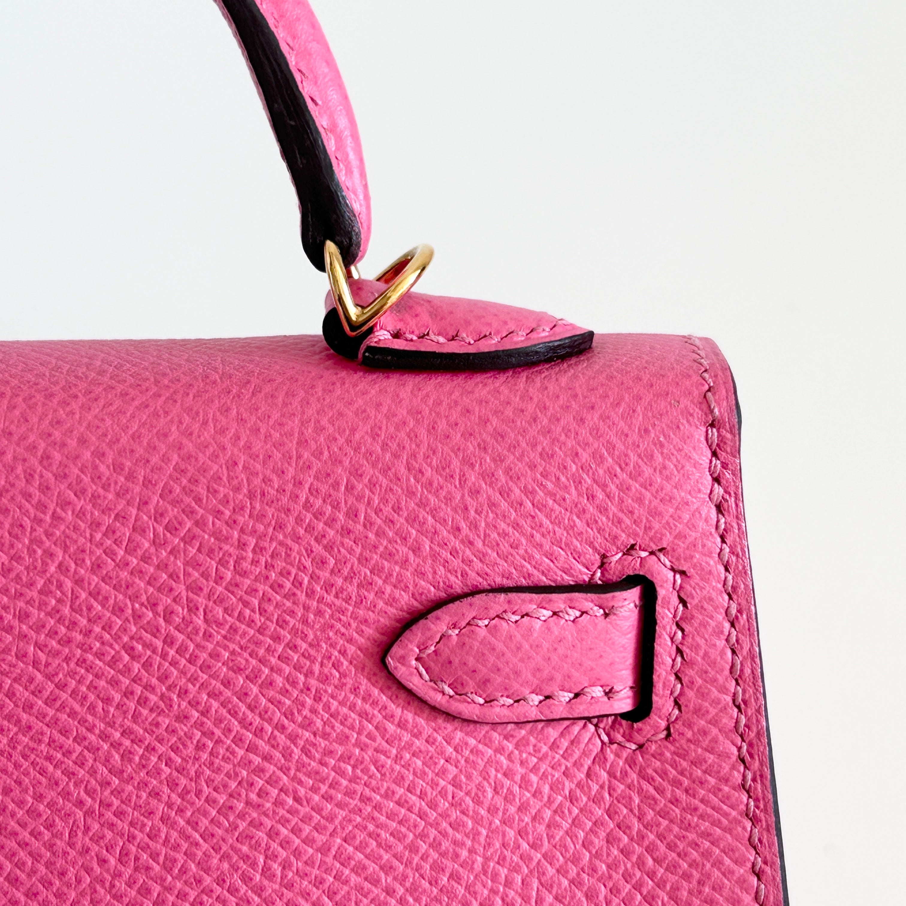 Rose Lipstick Epsom Mini Kelly w/GHW