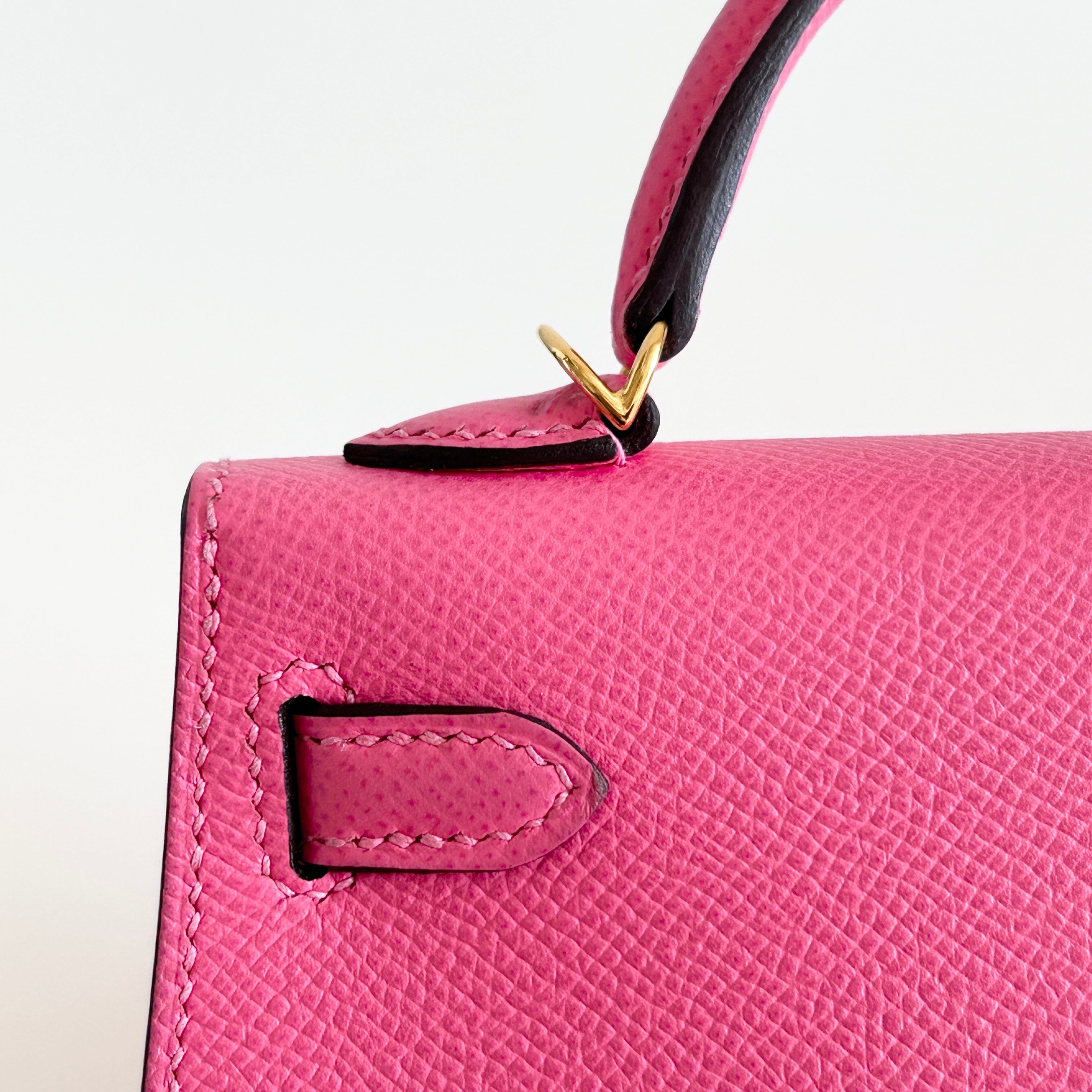 Rose Lipstick Epsom Mini Kelly w/GHW
