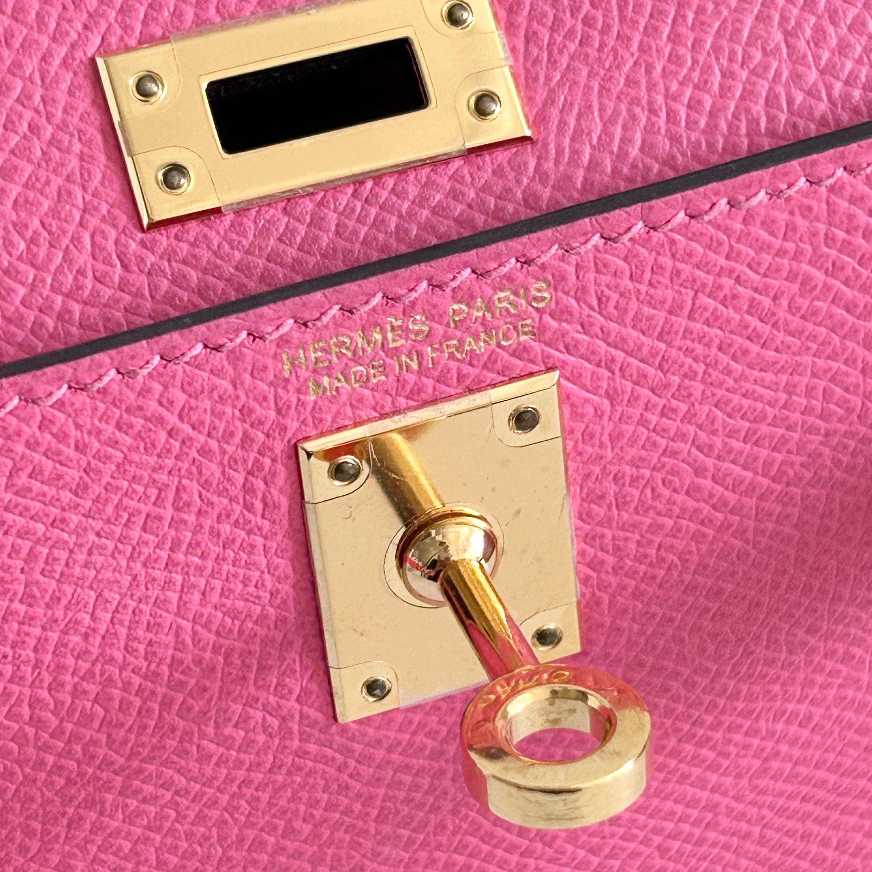 Rose Lipstick Epsom Mini Kelly w/GHW