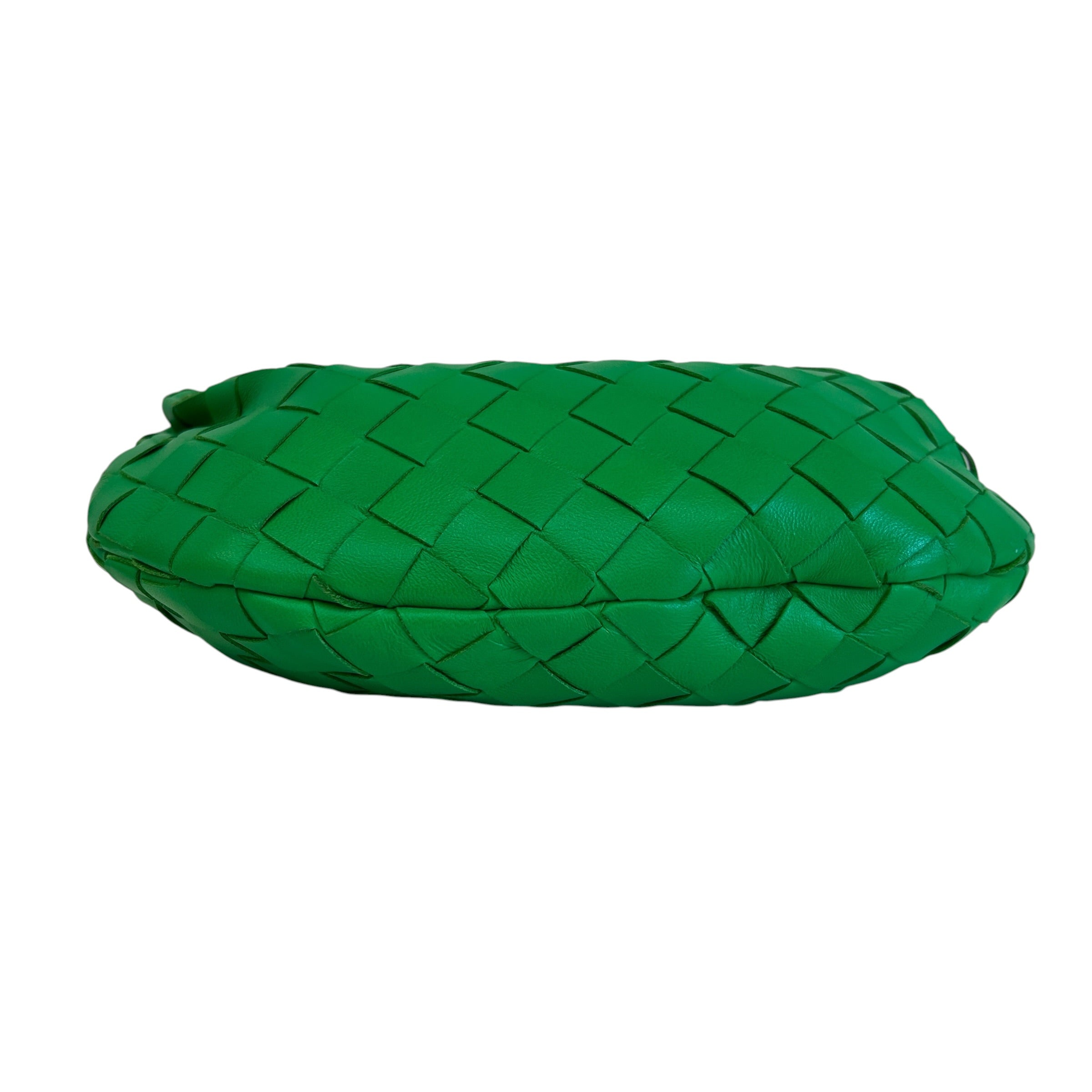 Parakeet Green Intrecciato Woven Nappa Leather Mini Jodie Bag