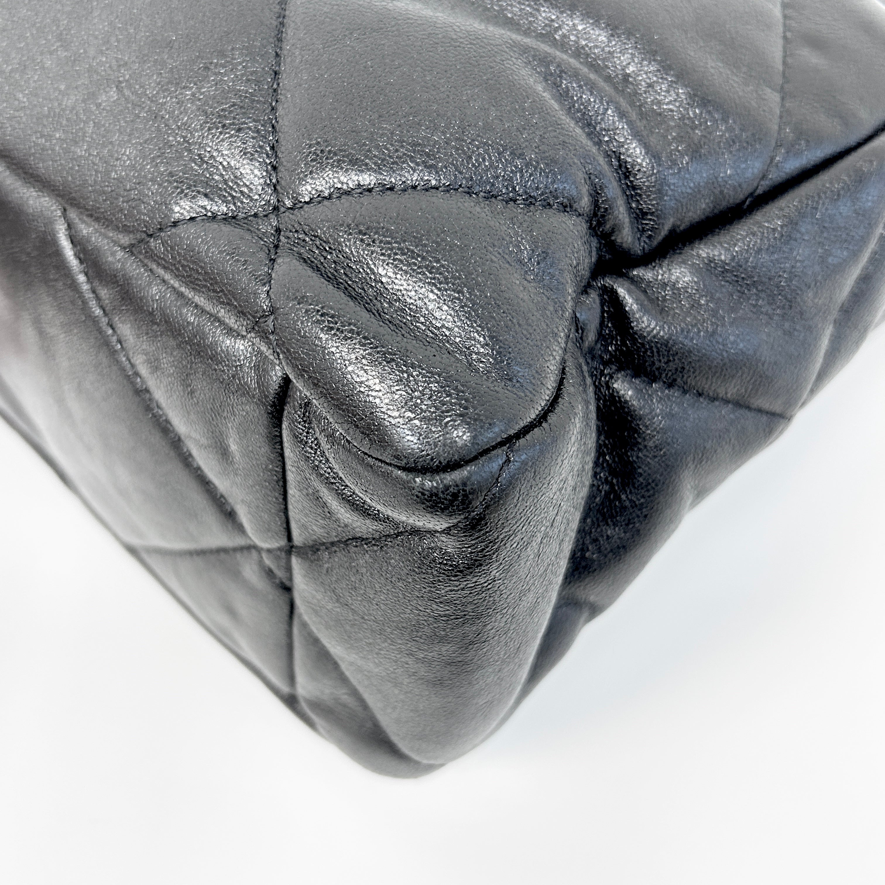 Chanel 19 Black Lambskin Large Flap Bag w/Mixed HW