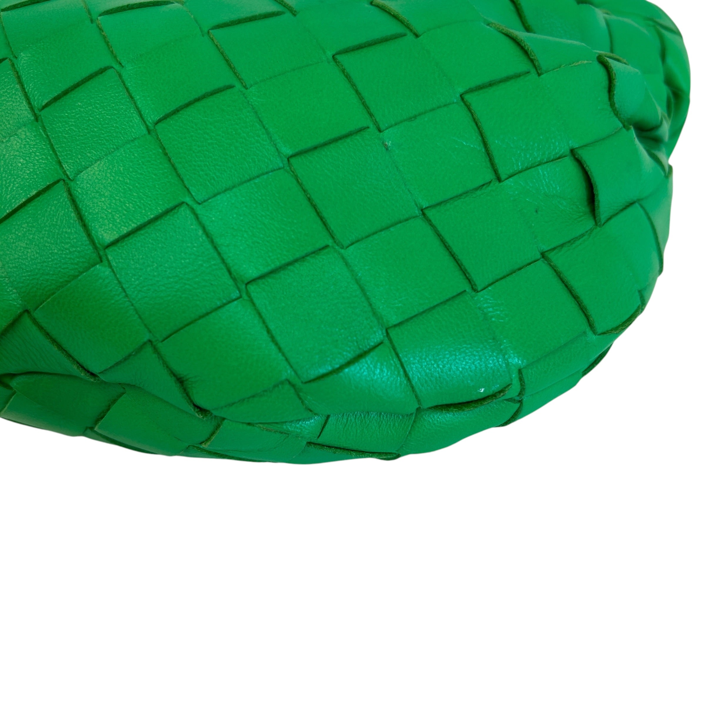 Parakeet Green Intrecciato Woven Nappa Leather Mini Jodie Bag