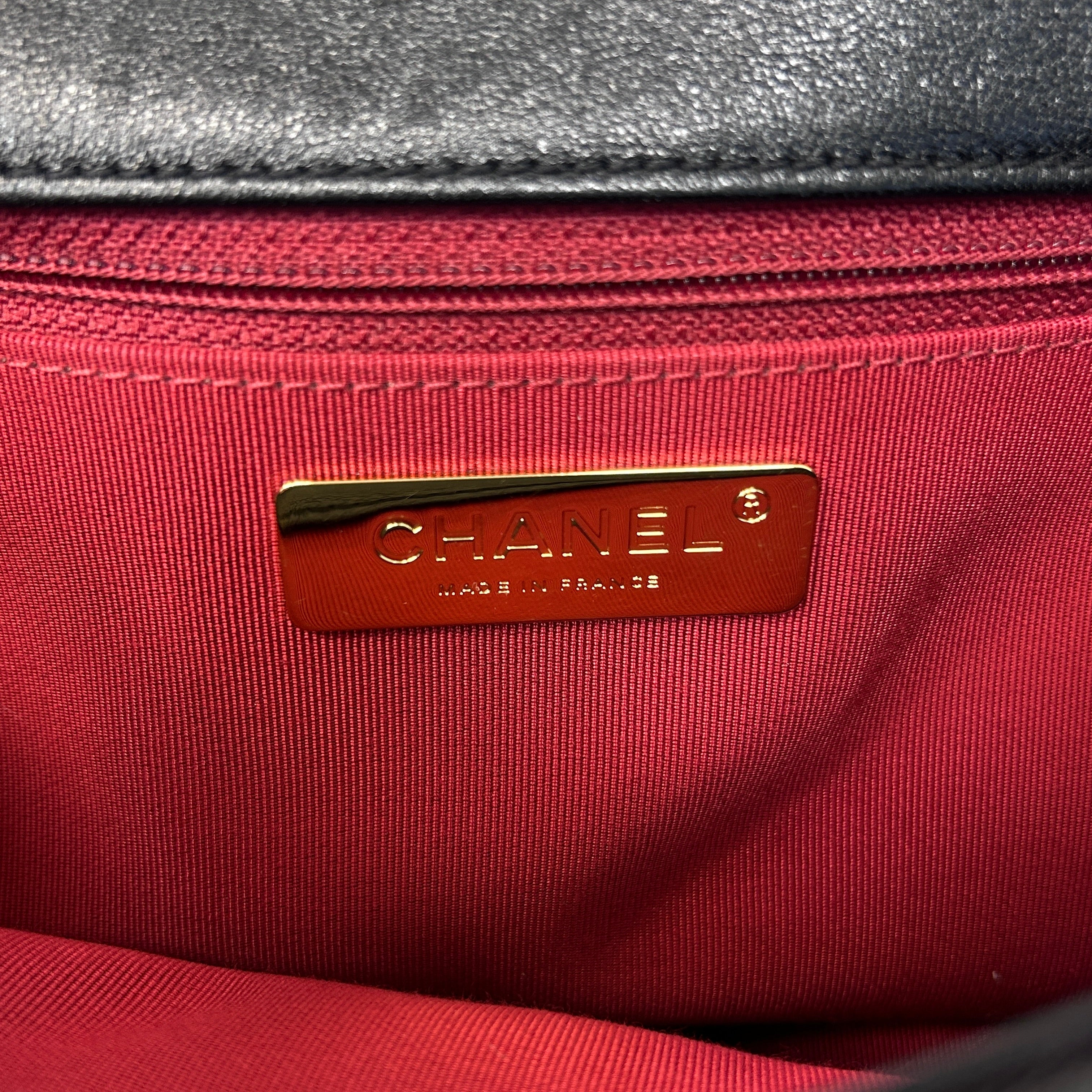 Chanel 19 Black Lambskin Large Flap Bag w/Mixed HW