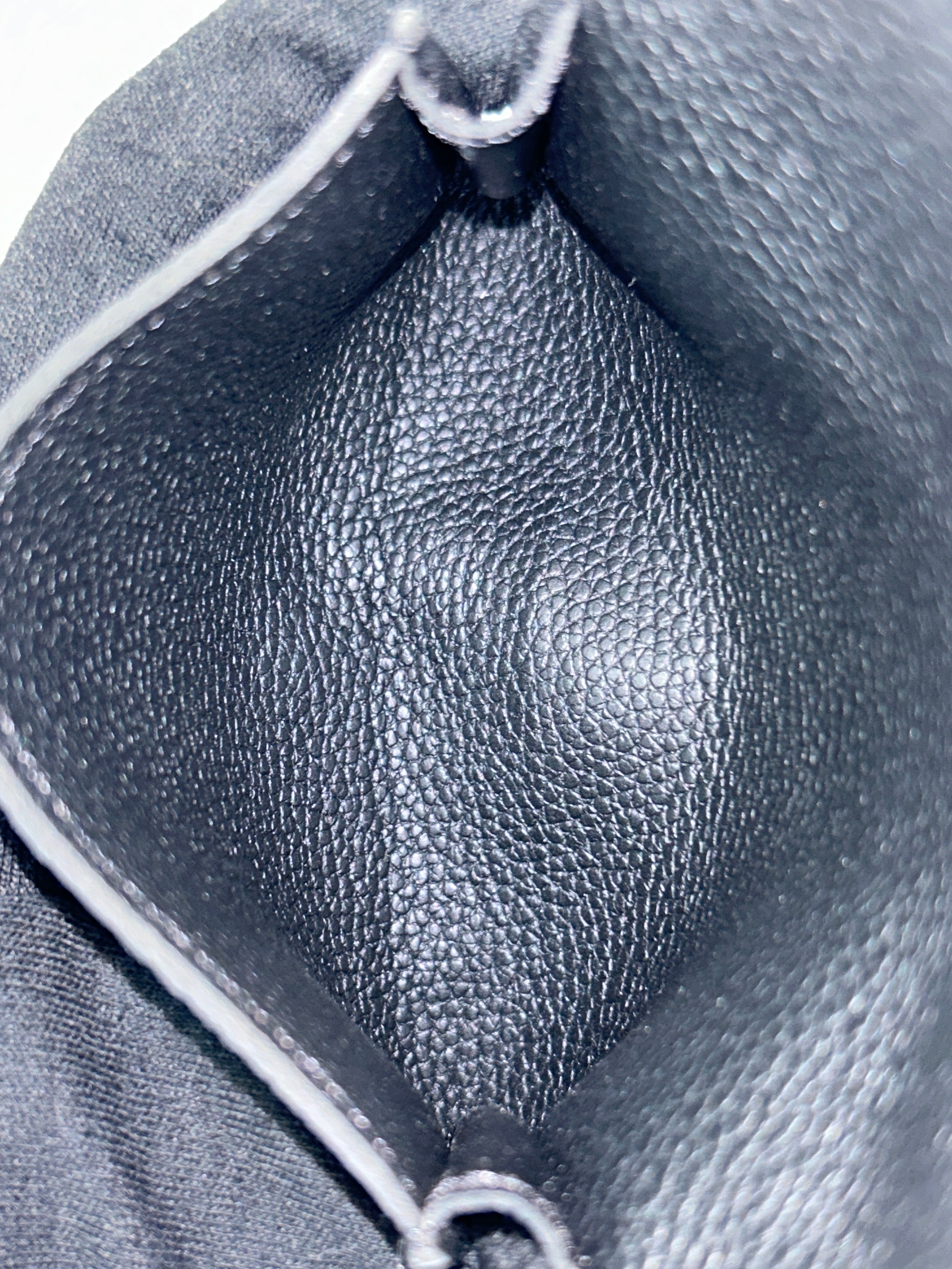 Black Empriente Cowhide Leather Mini Victorine Wallet w/ GHW