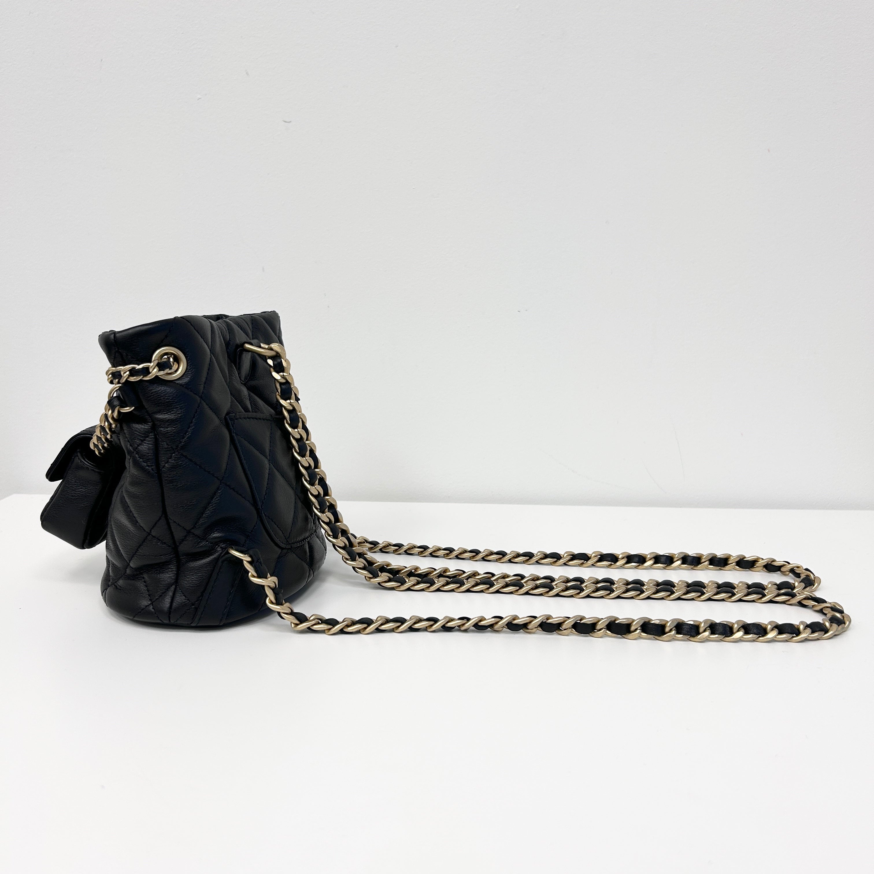Black 23A Twinset Mini Backpack with Pouch w/GHW