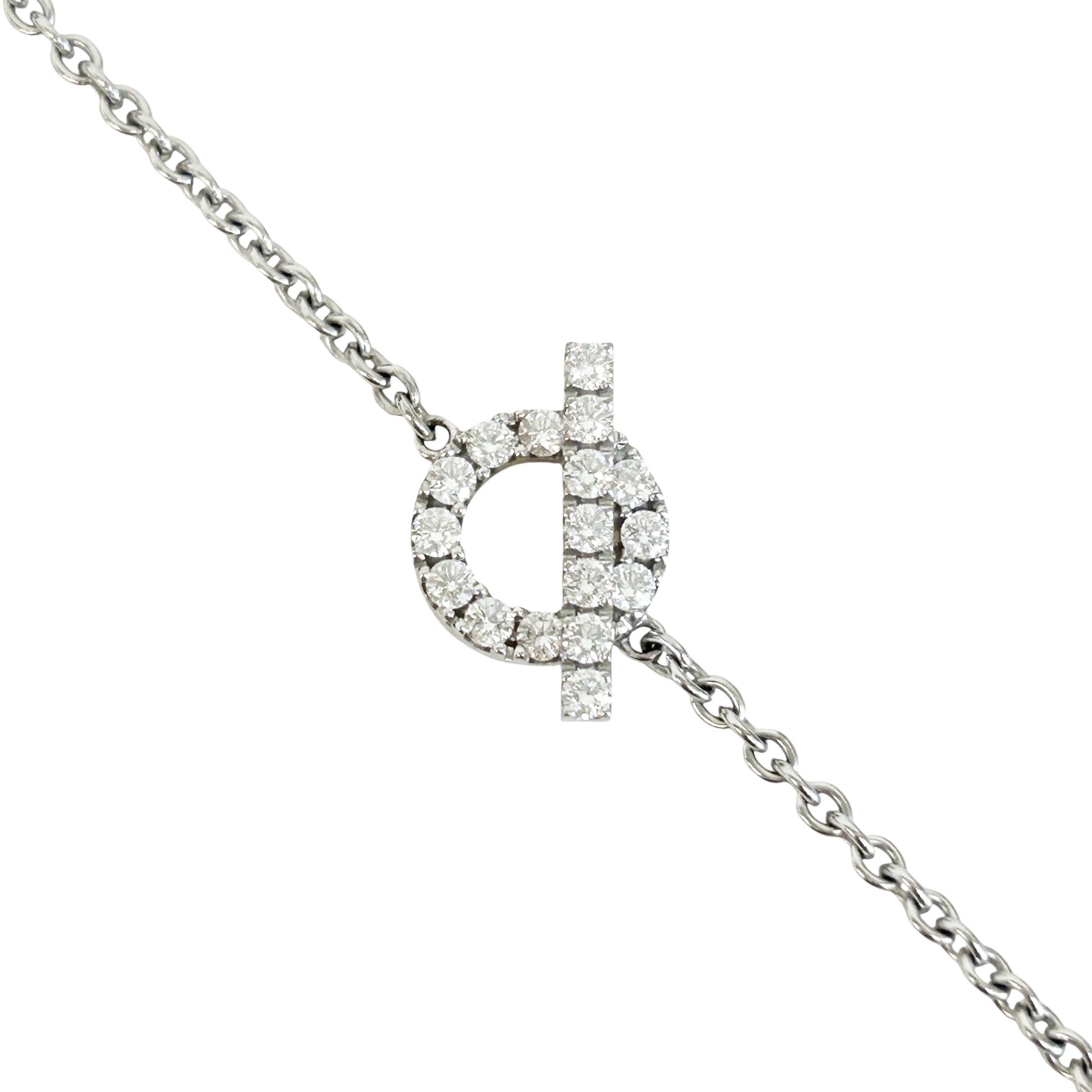 Finesse 18K White Gold w/18 Diamonds Bracelet