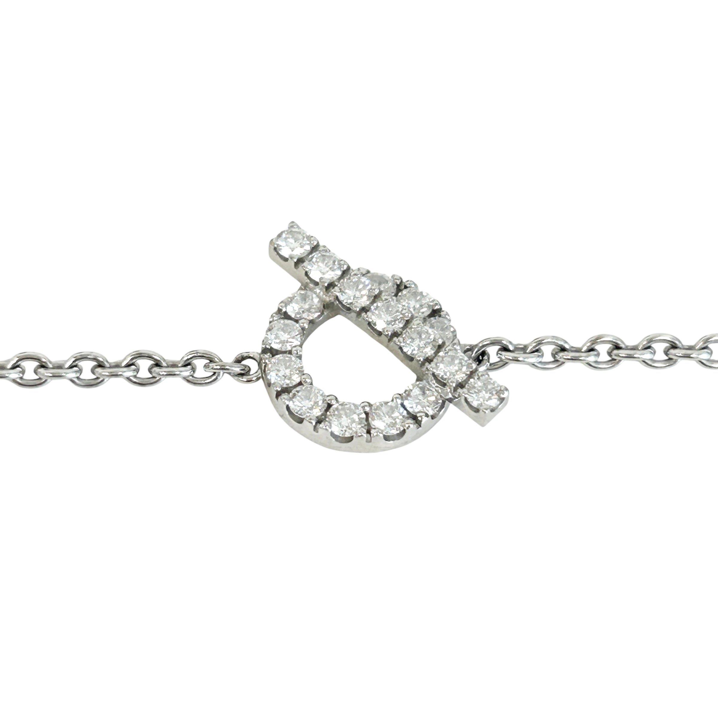 Finesse 18K White Gold w/18 Diamonds Bracelet