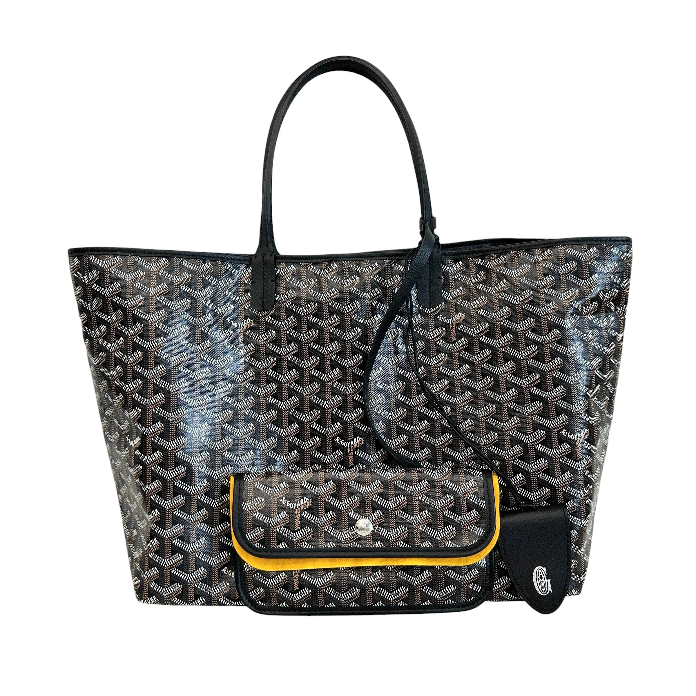 Goyardine Black St. Louis PM Tote Bag w/PHW