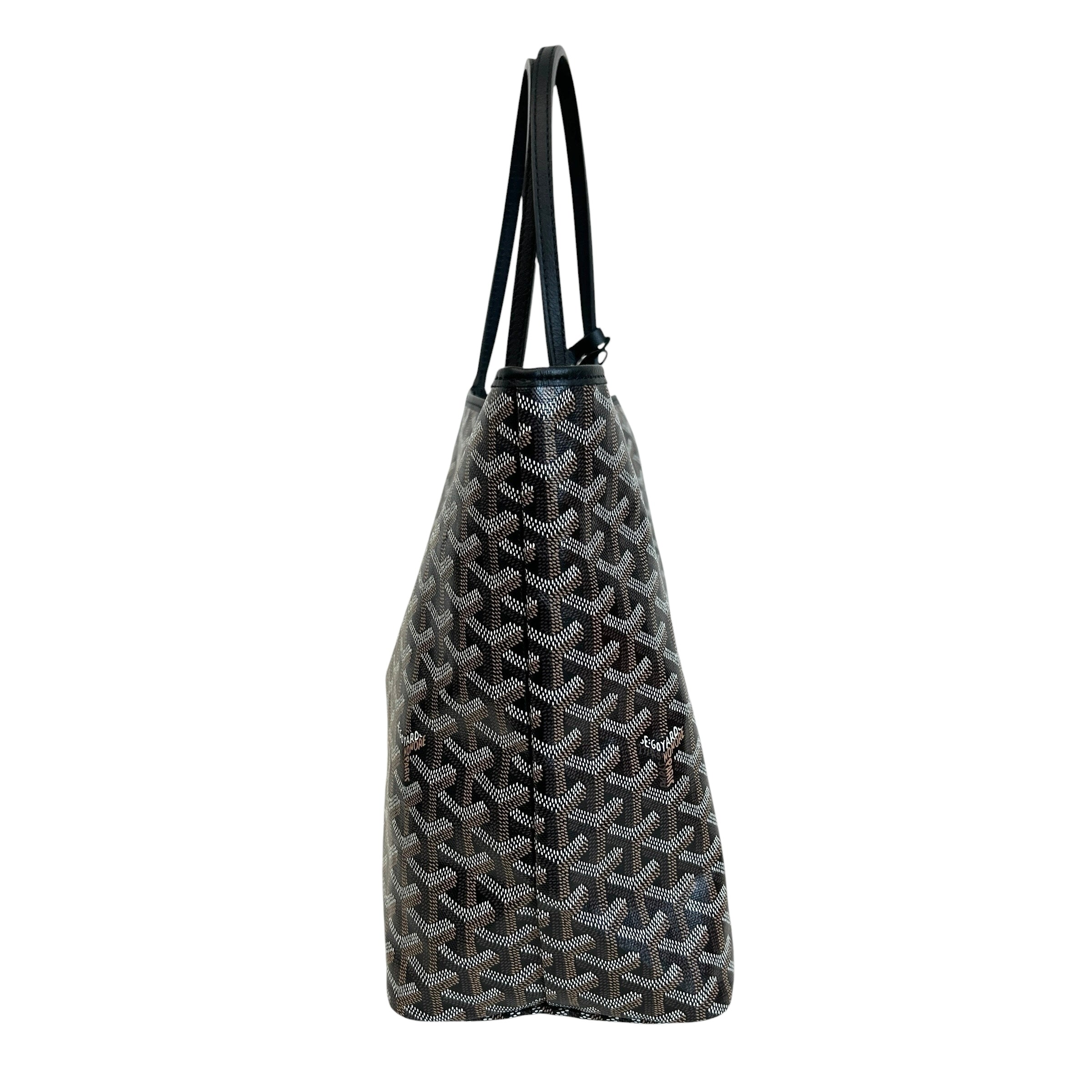 Goyardine Black St. Louis PM Tote Bag w/PHW