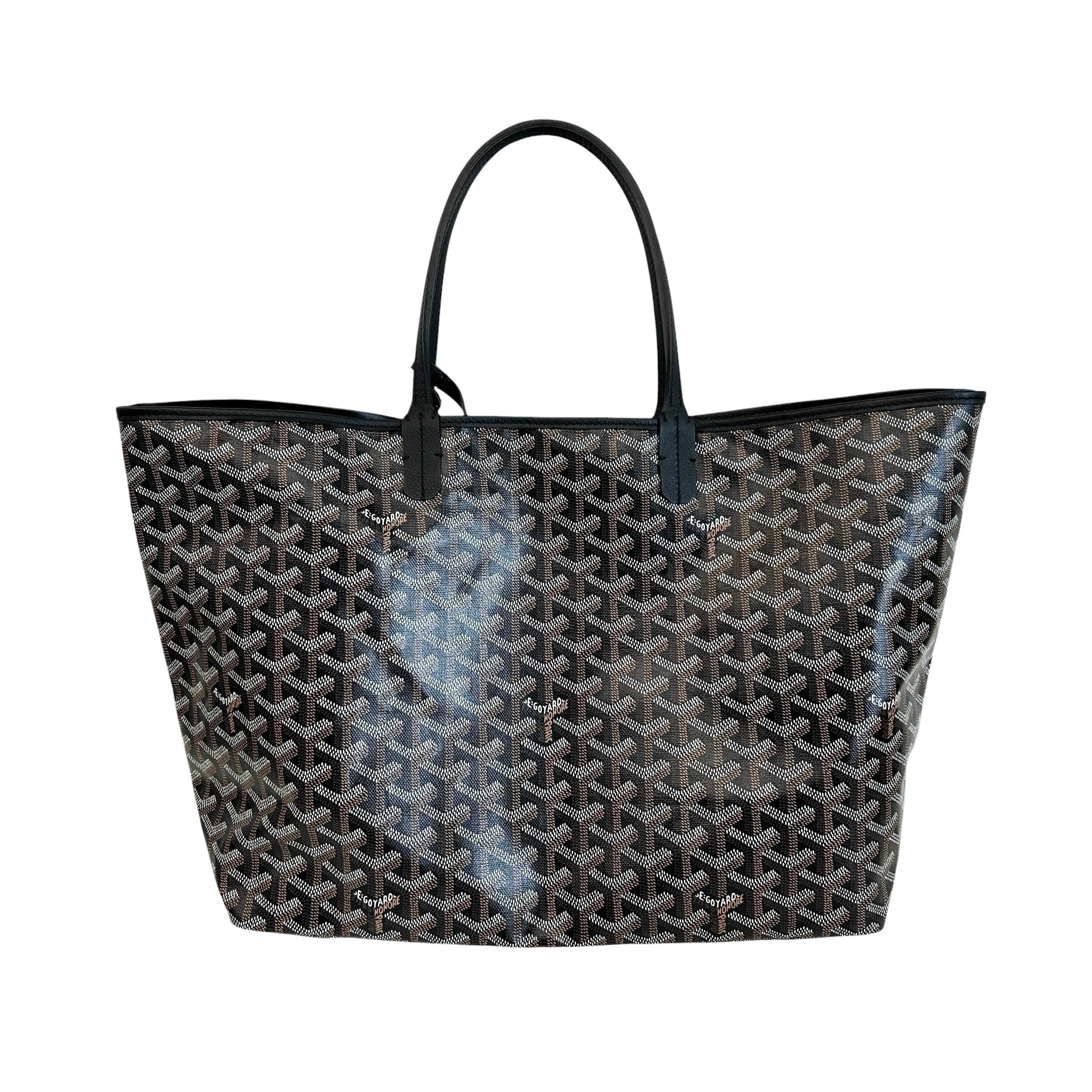 Goyardine Black St. Louis PM Tote Bag w/PHW