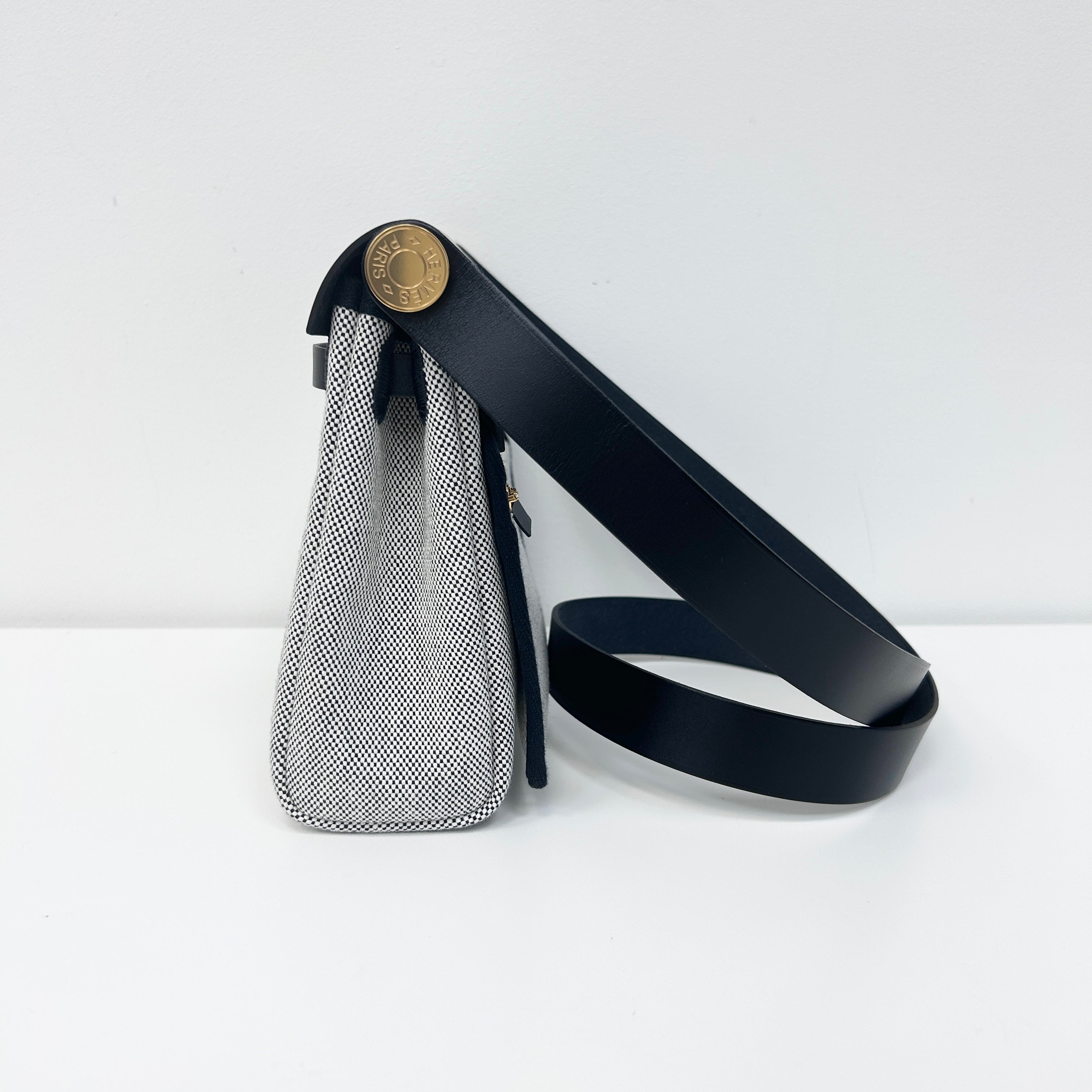 Black/Gray Herbag Zip 20 Bag w/GHW