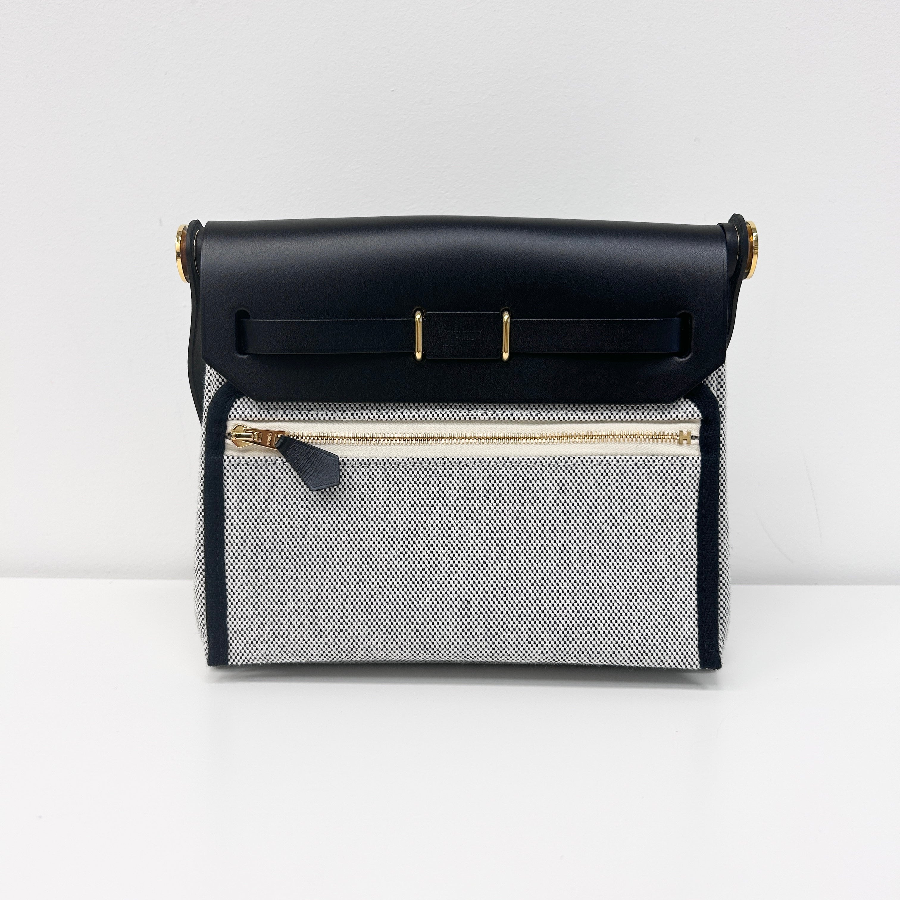 Black/Gray Herbag Zip 20 Bag w/GHW