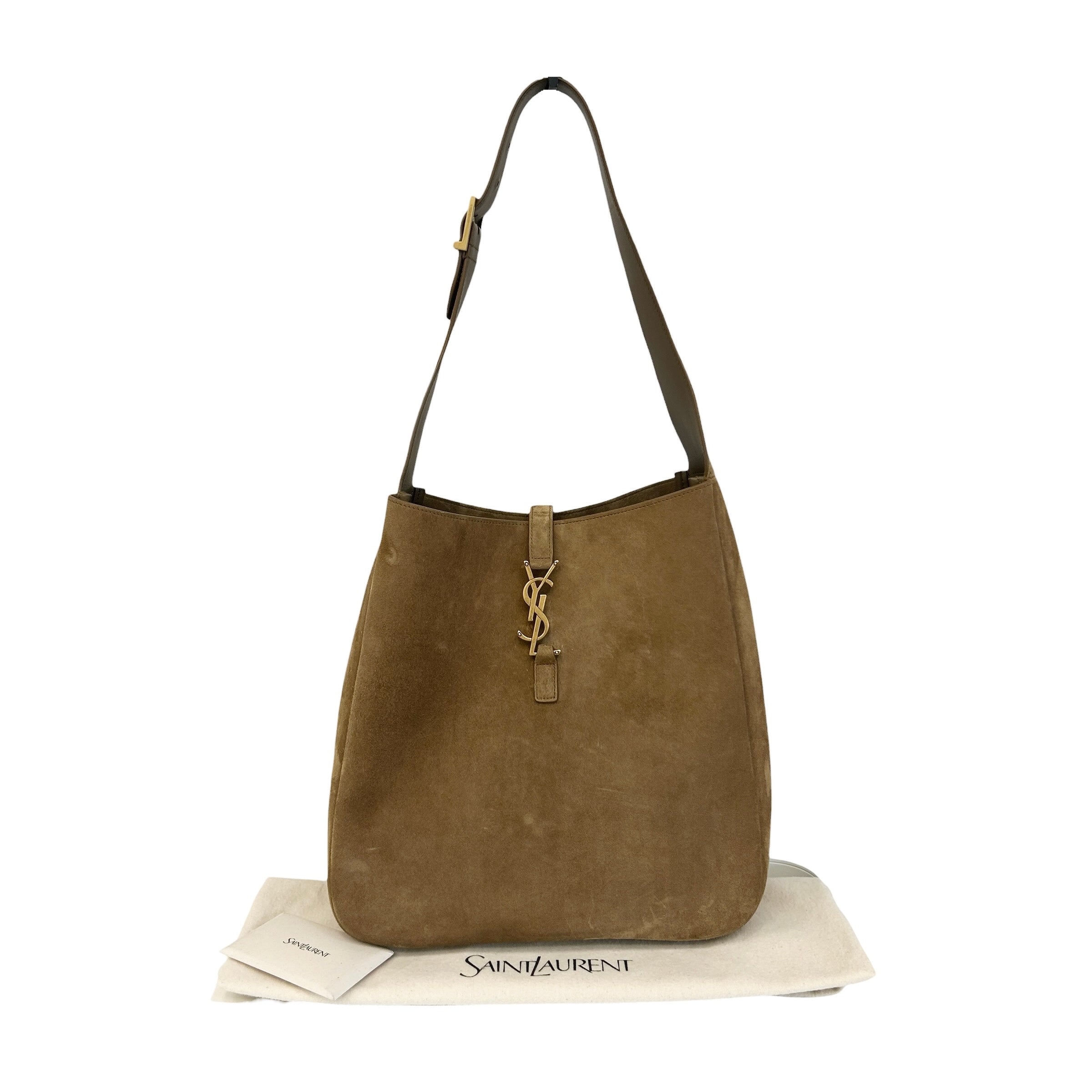 Barley Suede Le 5 A 7 Large Hobo Bag w/GHW