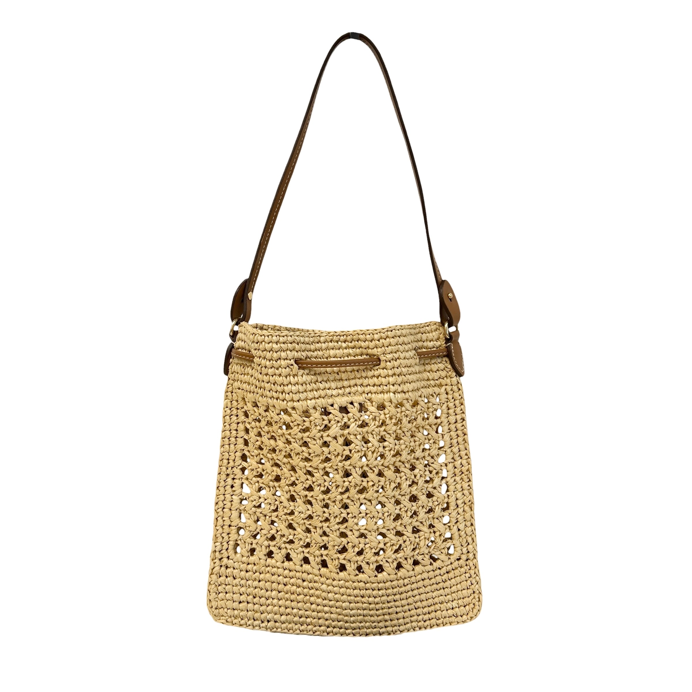 Raffia Crochet Drawstring Pouch