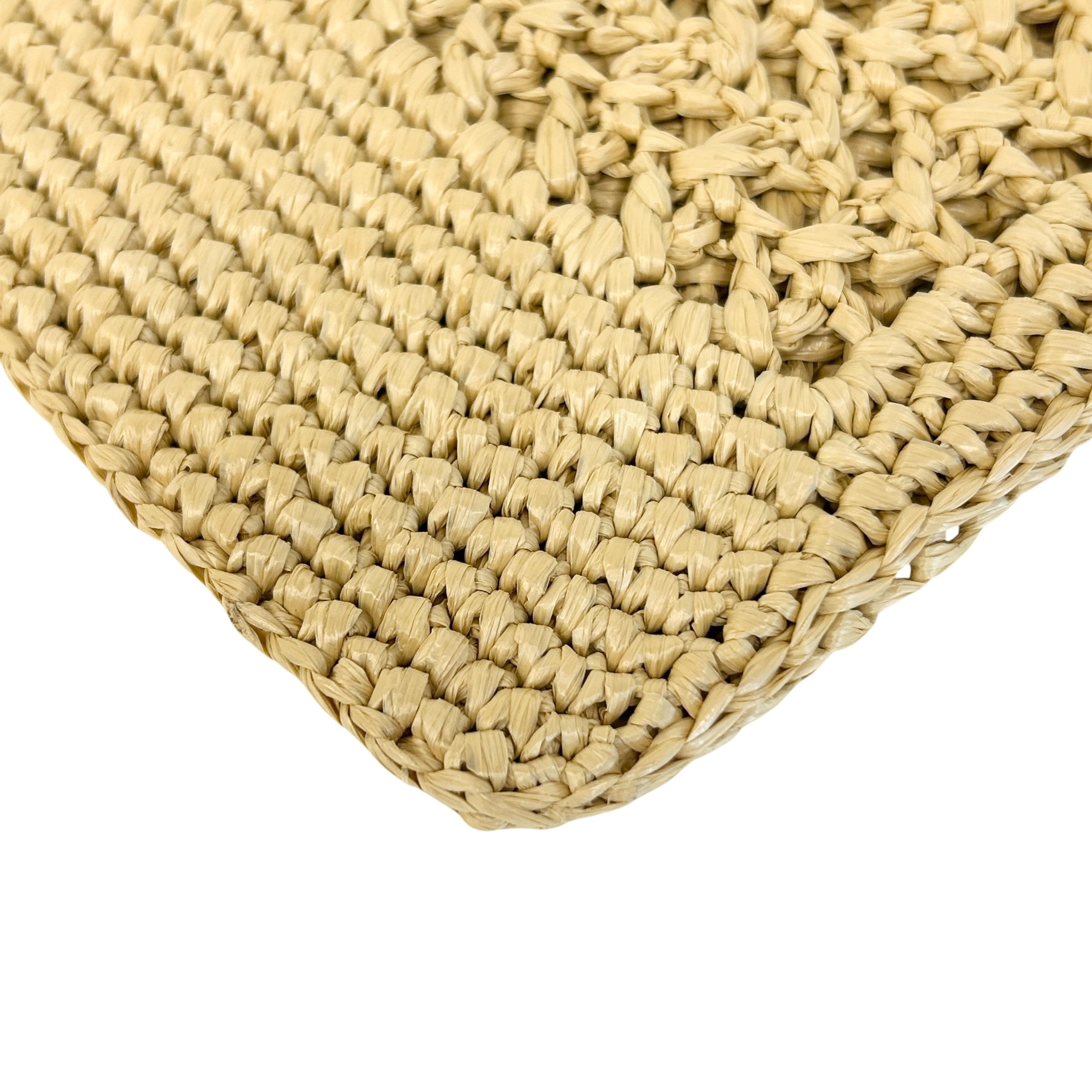Raffia Crochet Drawstring Pouch