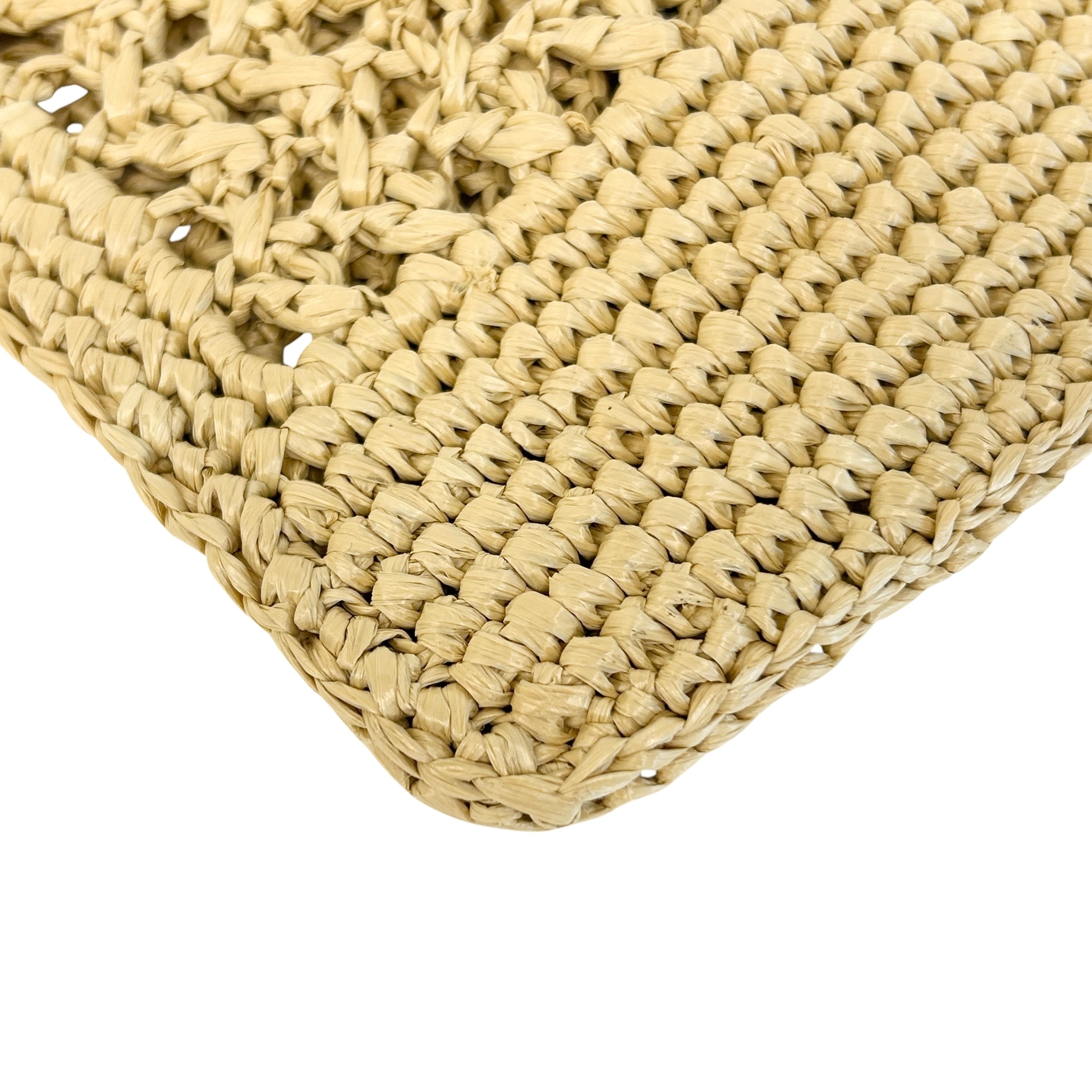 Raffia Crochet Drawstring Pouch