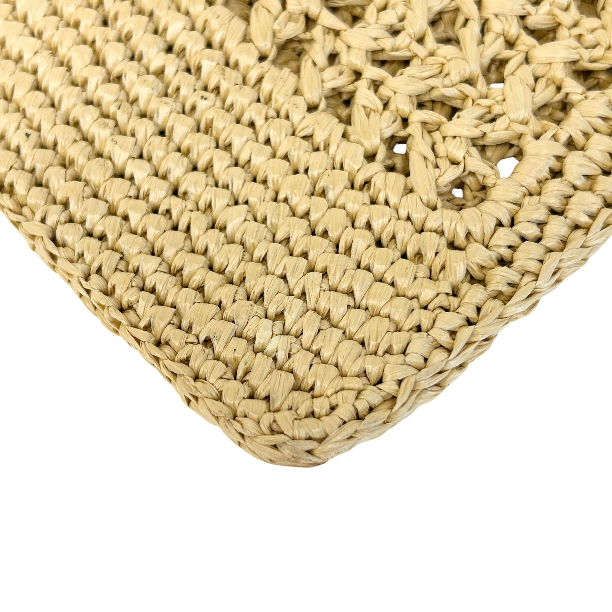 Raffia Crochet Drawstring Pouch