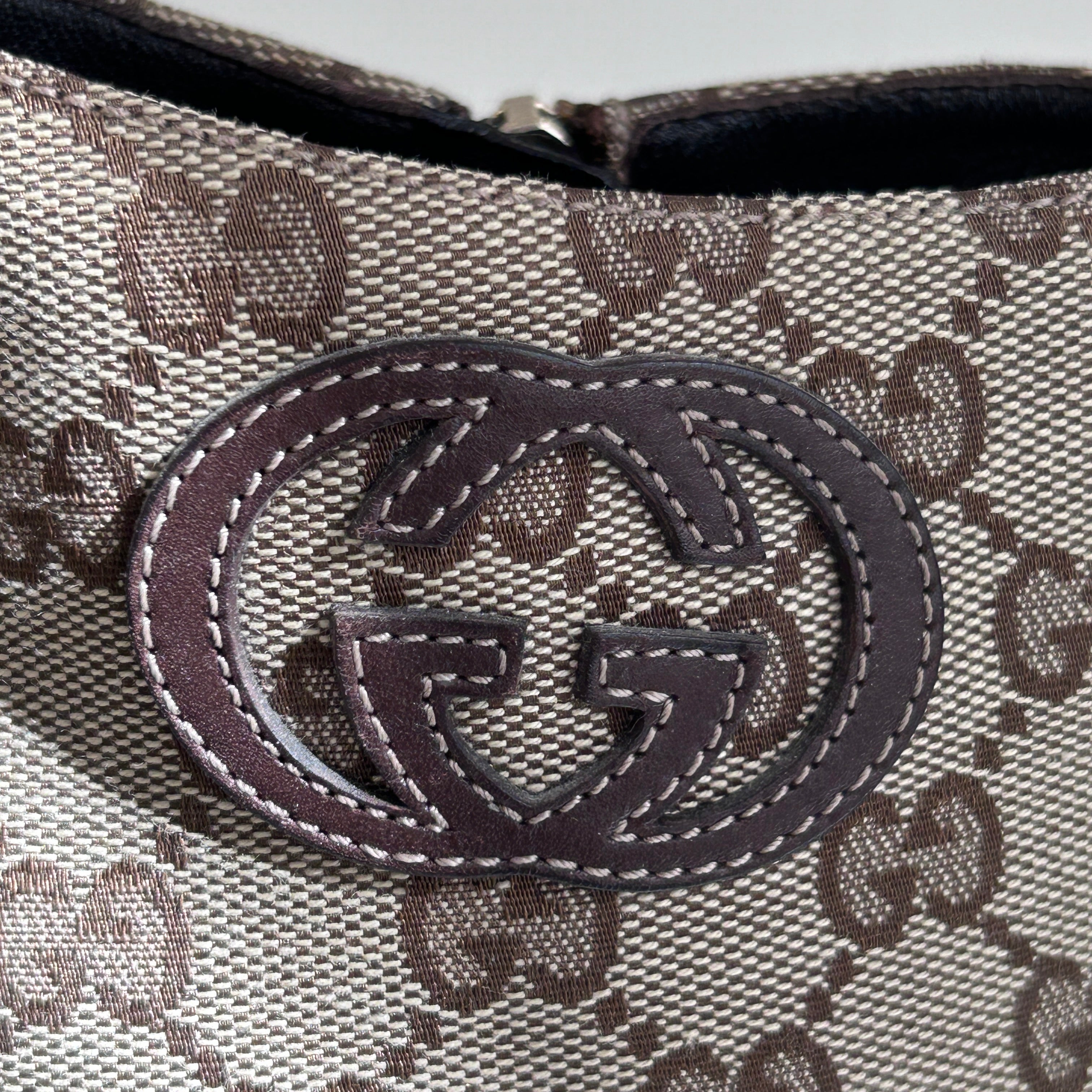 GG Monogram Canvas Stiletto Ankle Boots