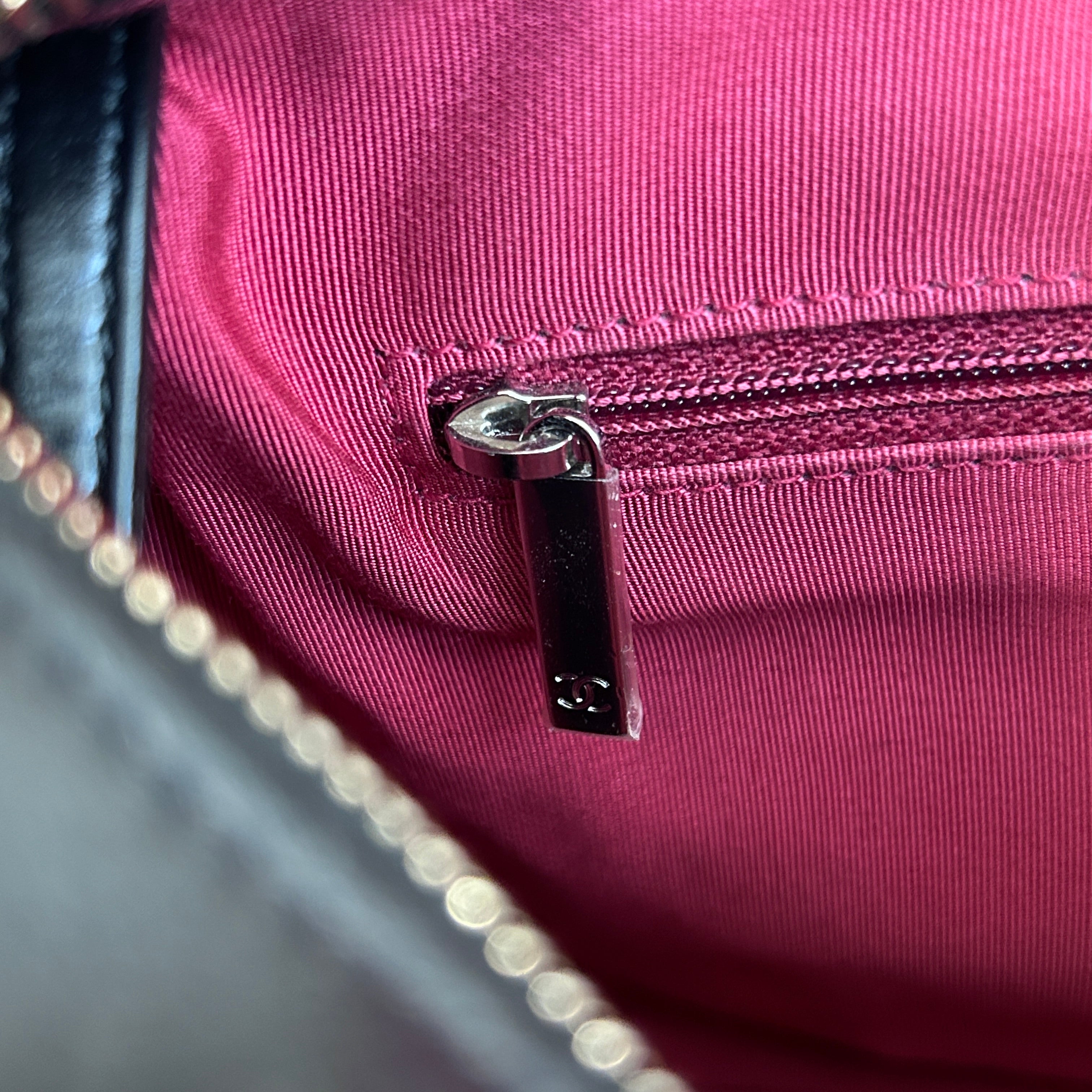 Black Aged Quilted Calfskin Leather Medium Gabrielle Hobo Bag w/AGHW/RHW/SHW/GHW